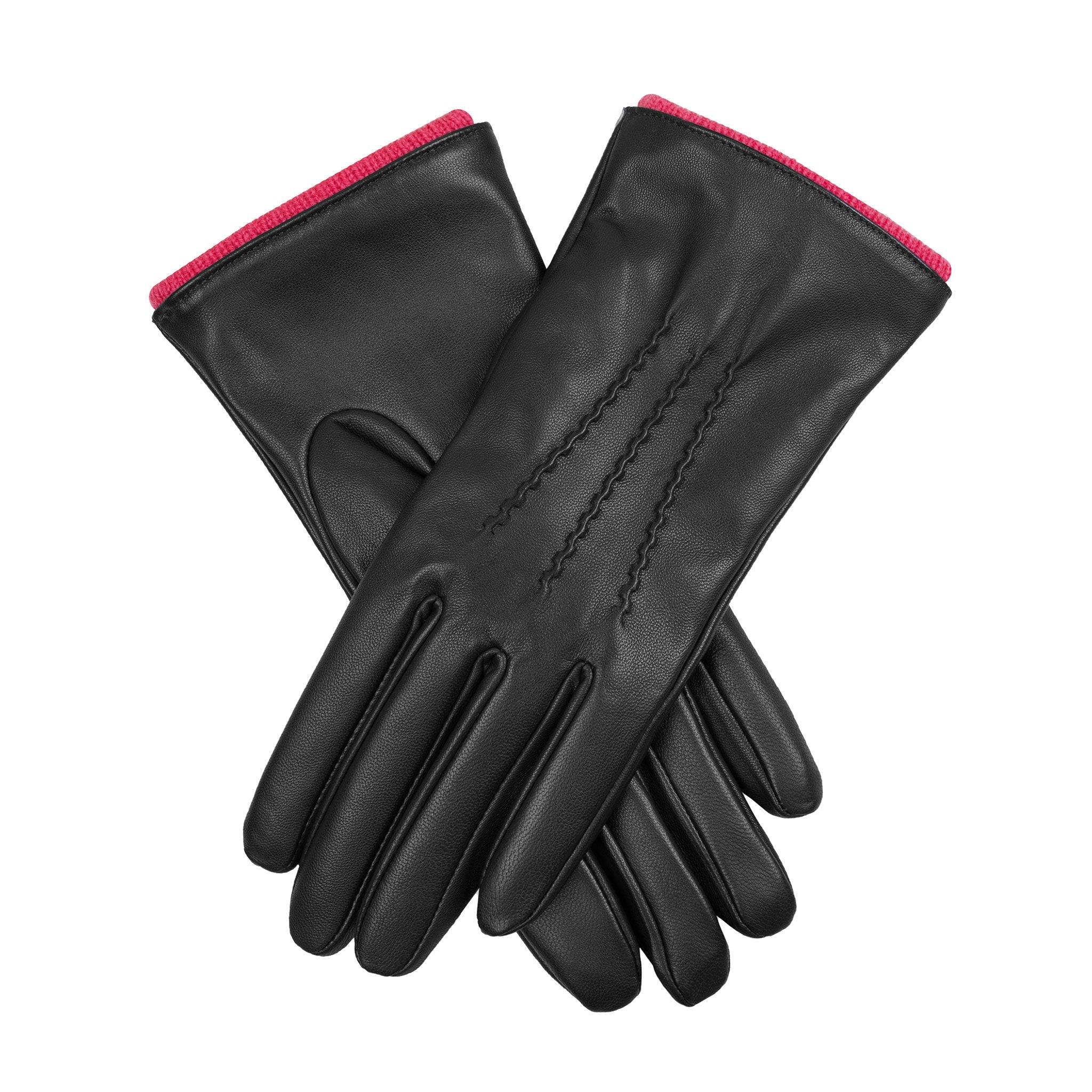 Women’s Heritage Touchscreen Handsewn Three-Point Wool-Lined Leather Gloves - Image 24