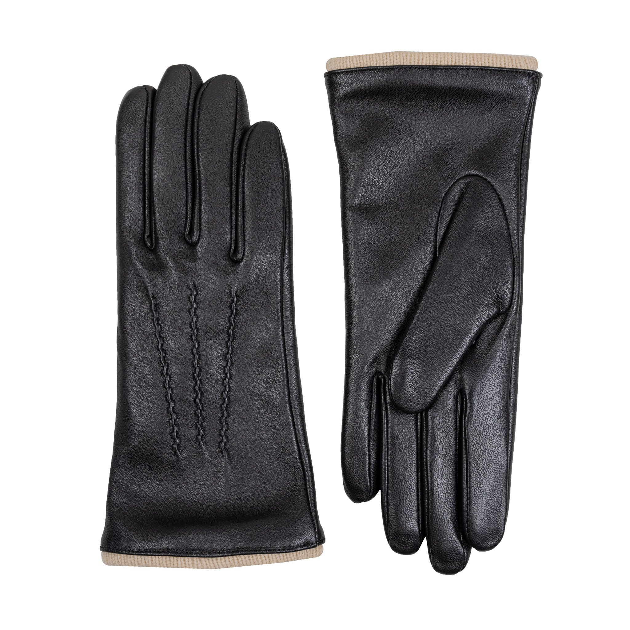 Women’s Heritage Touchscreen Handsewn Three-Point Wool-Lined Leather Gloves - Image 35