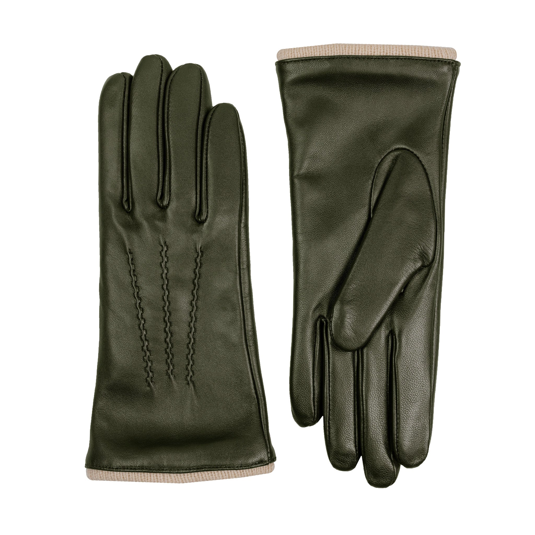 Women’s Heritage Touchscreen Handsewn Three-Point Wool-Lined Leather Gloves - Image 5