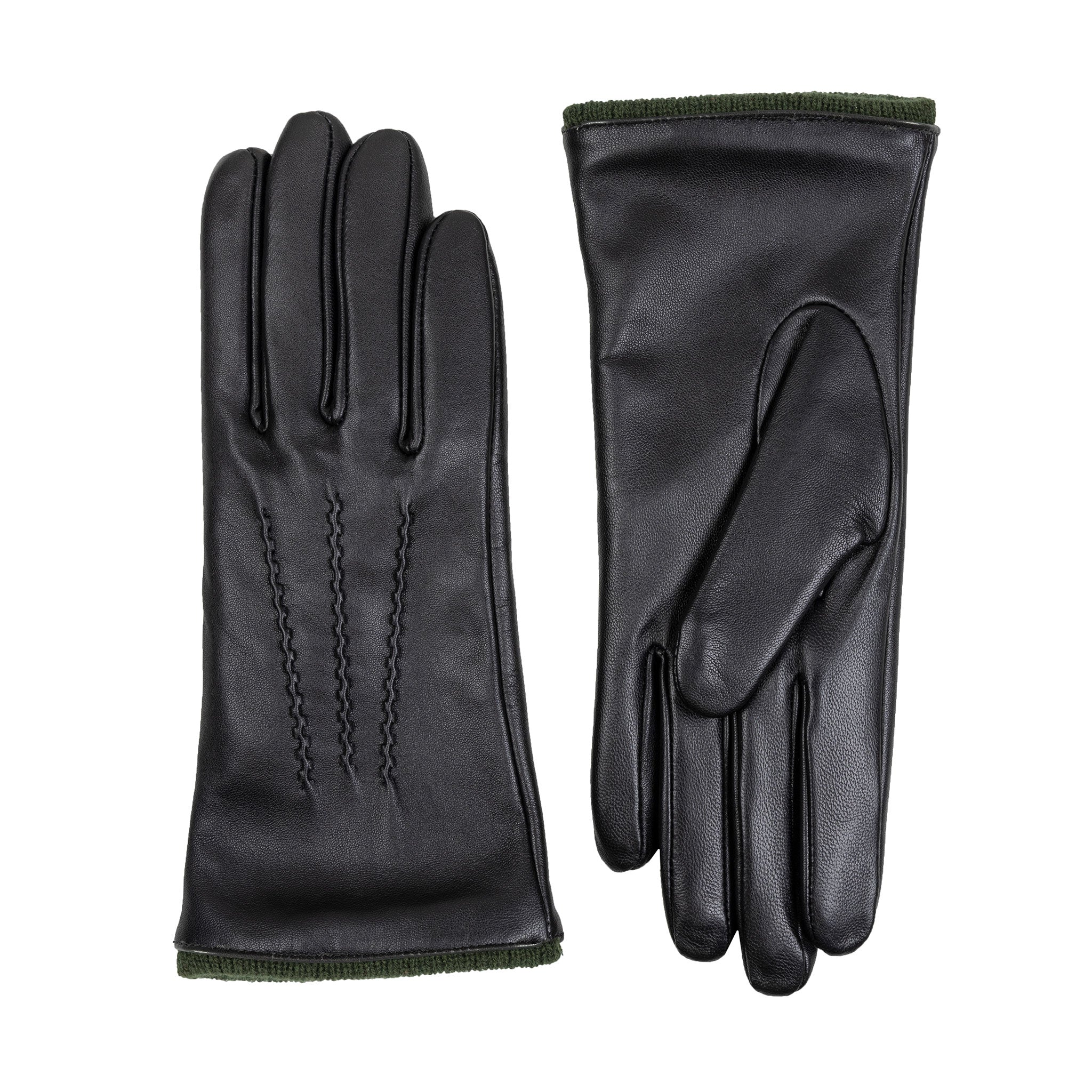 Women’s Heritage Touchscreen Handsewn Three-Point Wool-Lined Leather Gloves - Image 55