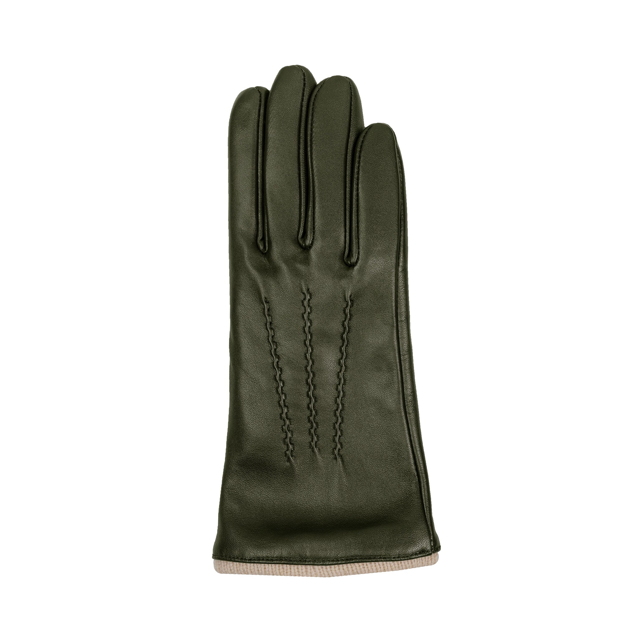 Women’s Heritage Touchscreen Handsewn Three-Point Wool-Lined Leather Gloves - Image 6