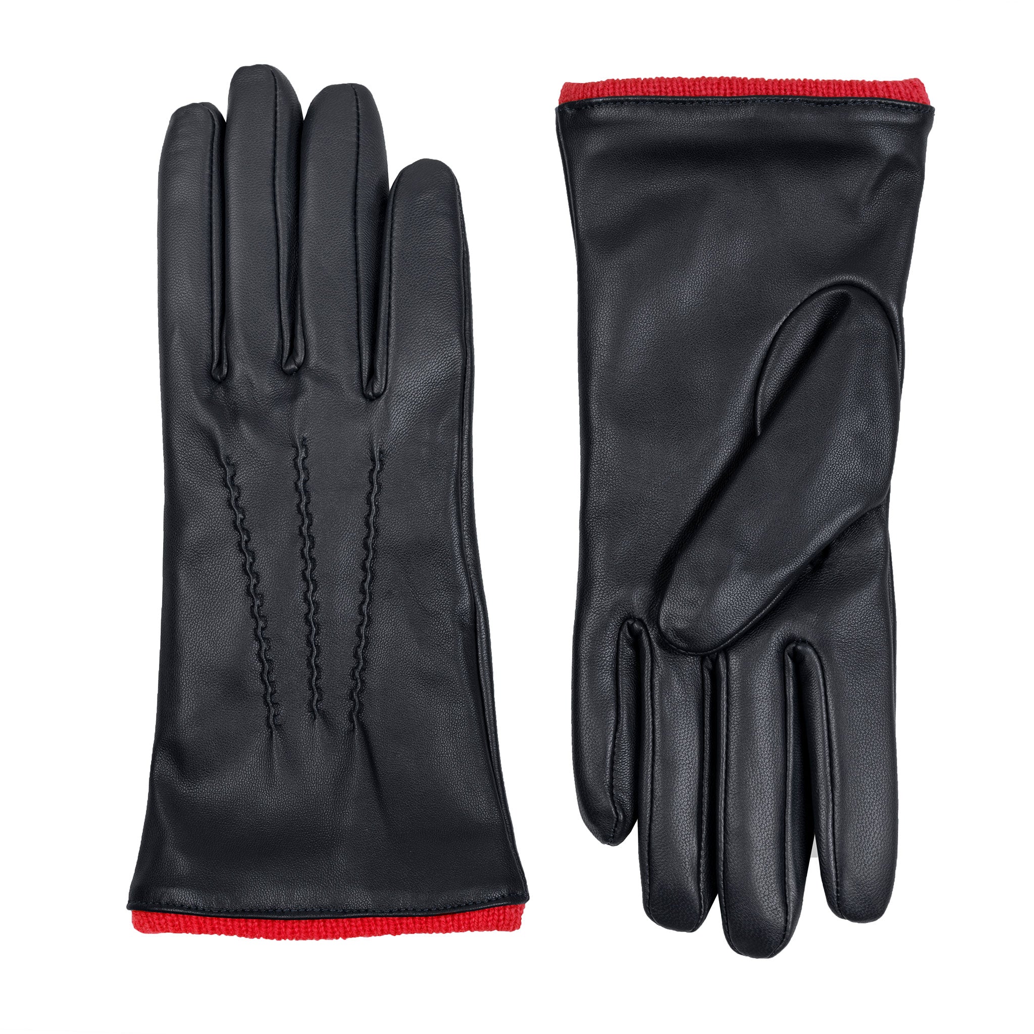 Women’s Heritage Touchscreen Handsewn Three-Point Wool-Lined Leather Gloves - Image 65