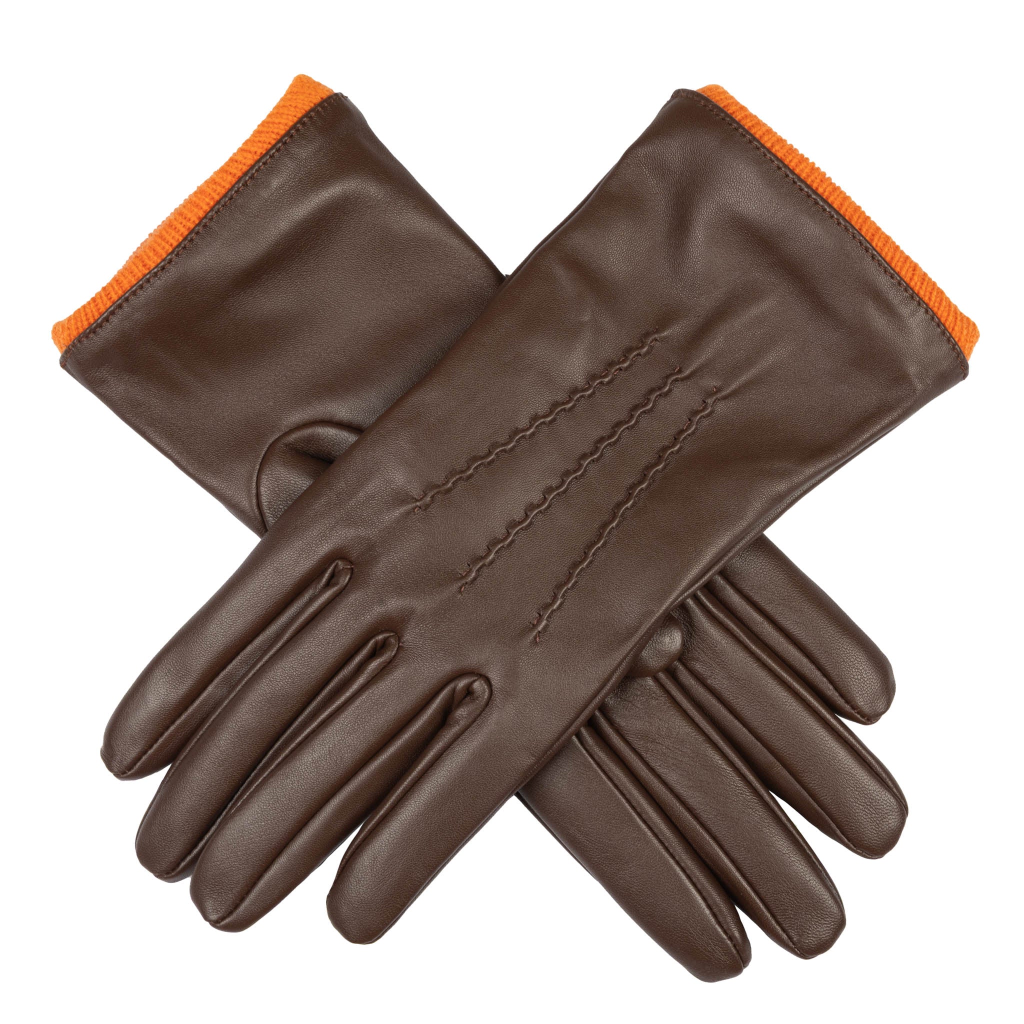 Women’s Heritage Touchscreen Handsewn Three-Point Wool-Lined Leather Gloves - Image 94