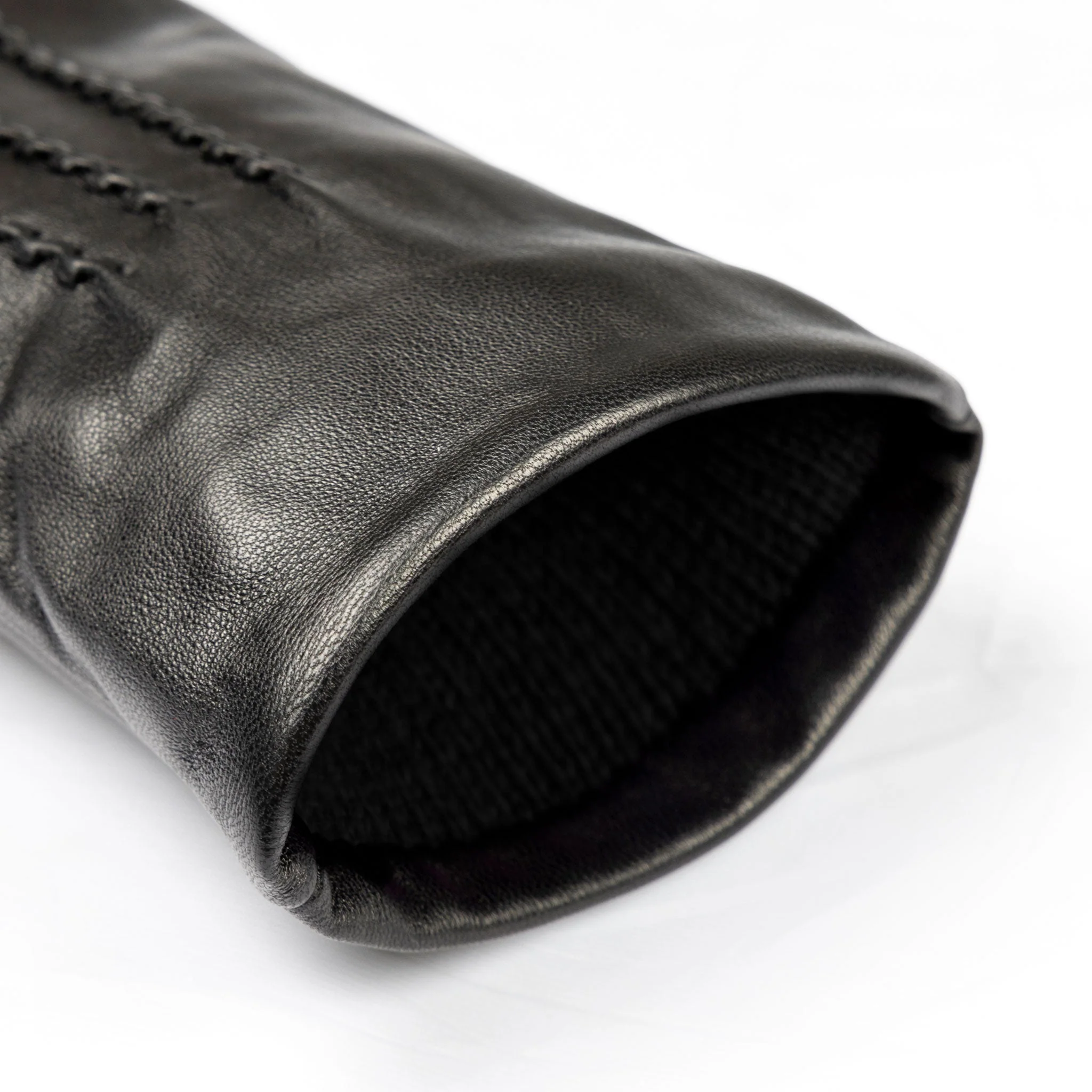 Women’s Heritage Touchscreen Three-Point Cashmere-Lined Leather Gloves - Image 39