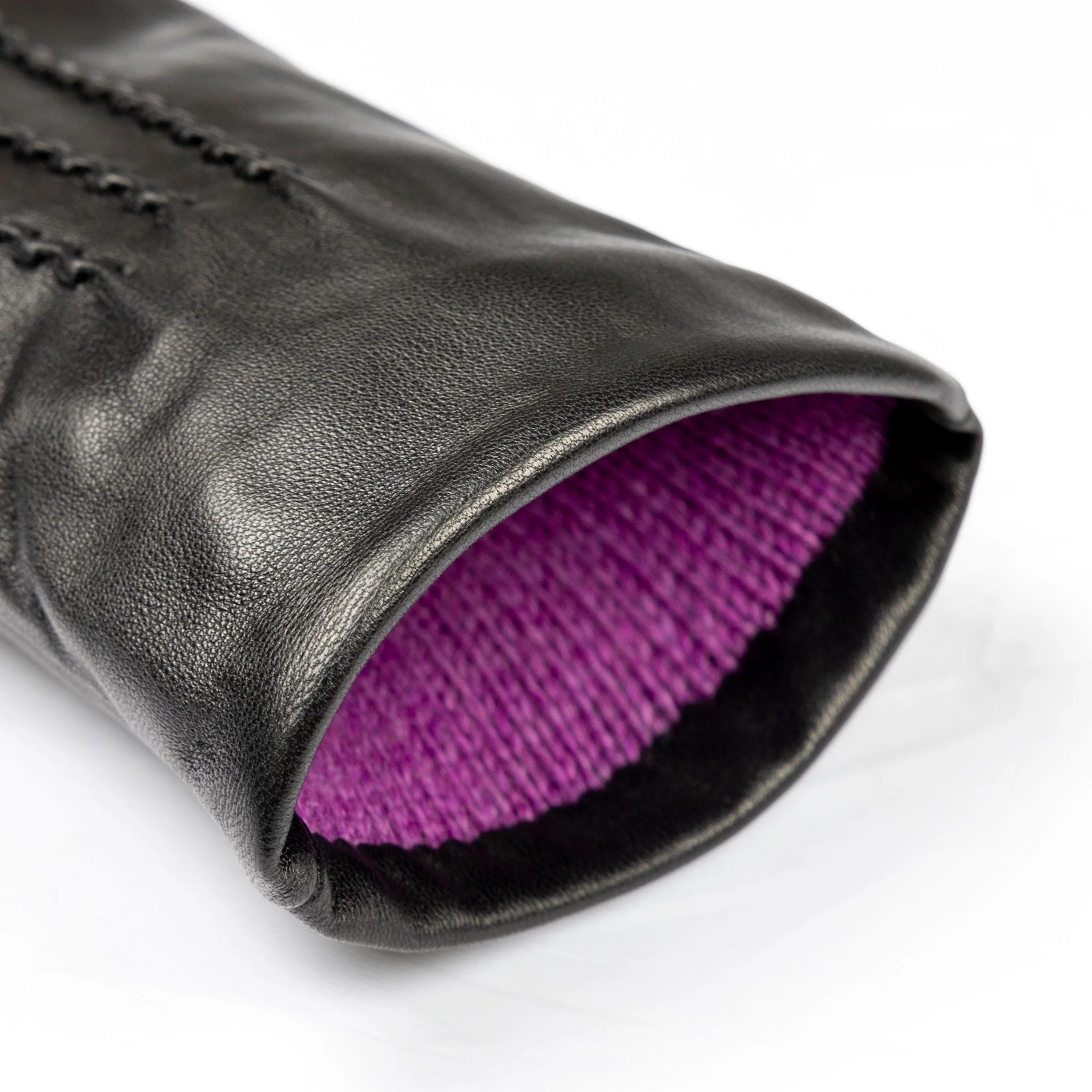 Women’s Heritage Touchscreen Three-Point Cashmere-Lined Leather Gloves - Image 49