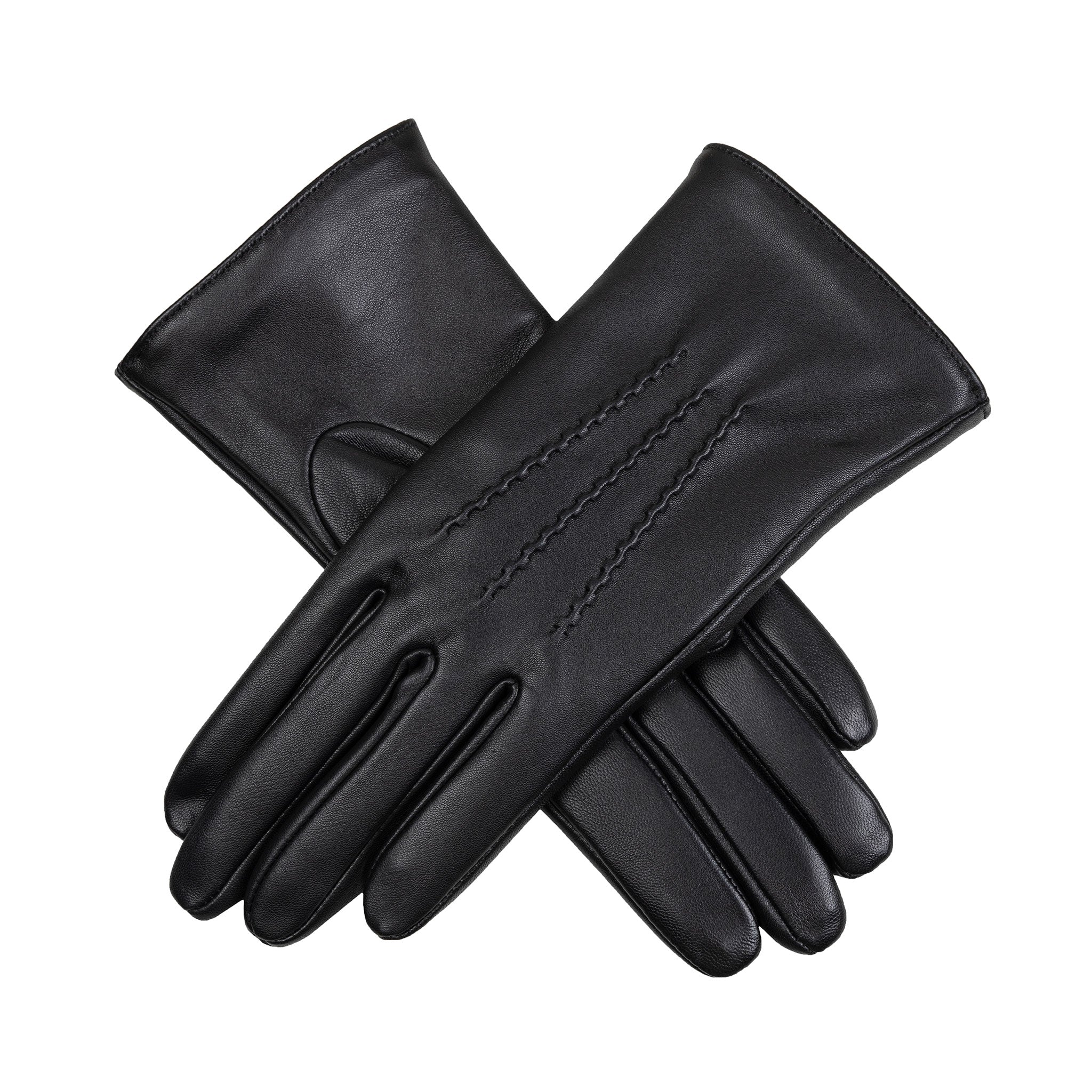 Women’s Heritage Touchscreen Three-Point Cashmere-Lined Leather Gloves - Image 51