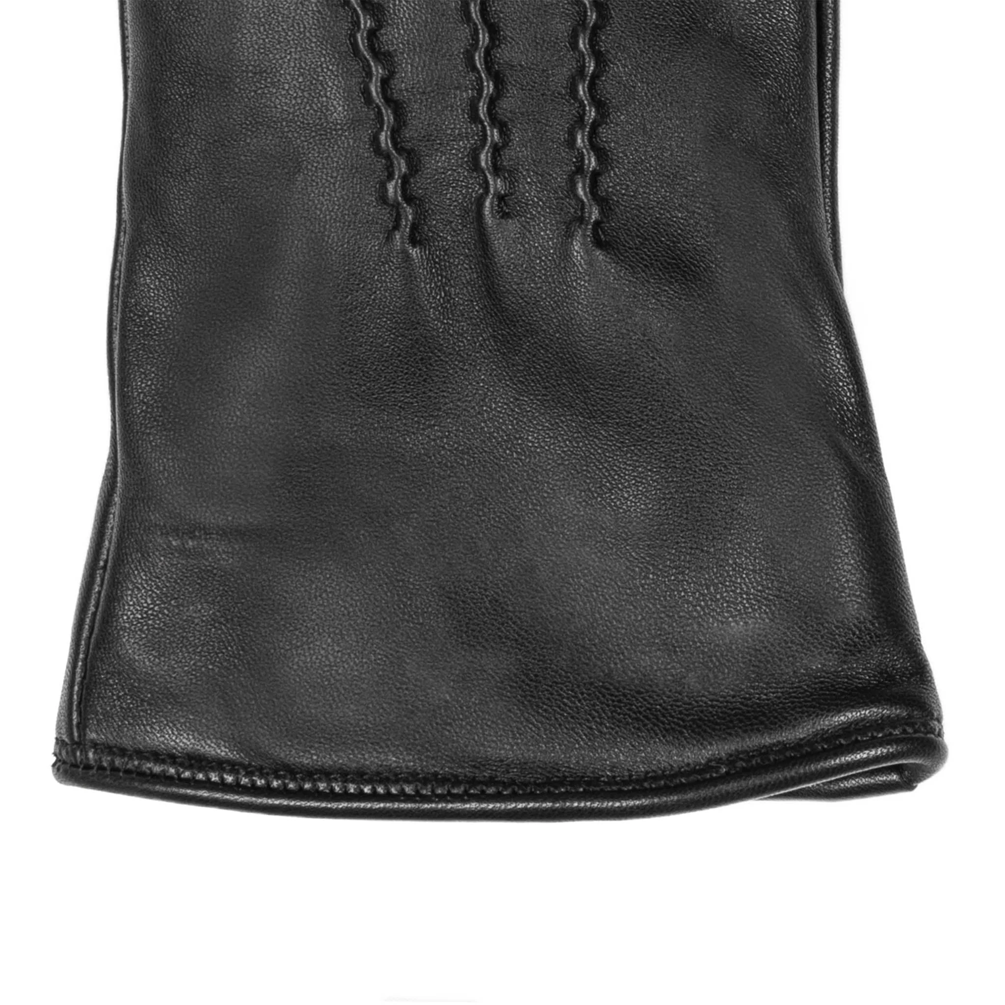 Women’s Heritage Touchscreen Three-Point Fur-Lined Leather Gloves - Image 4