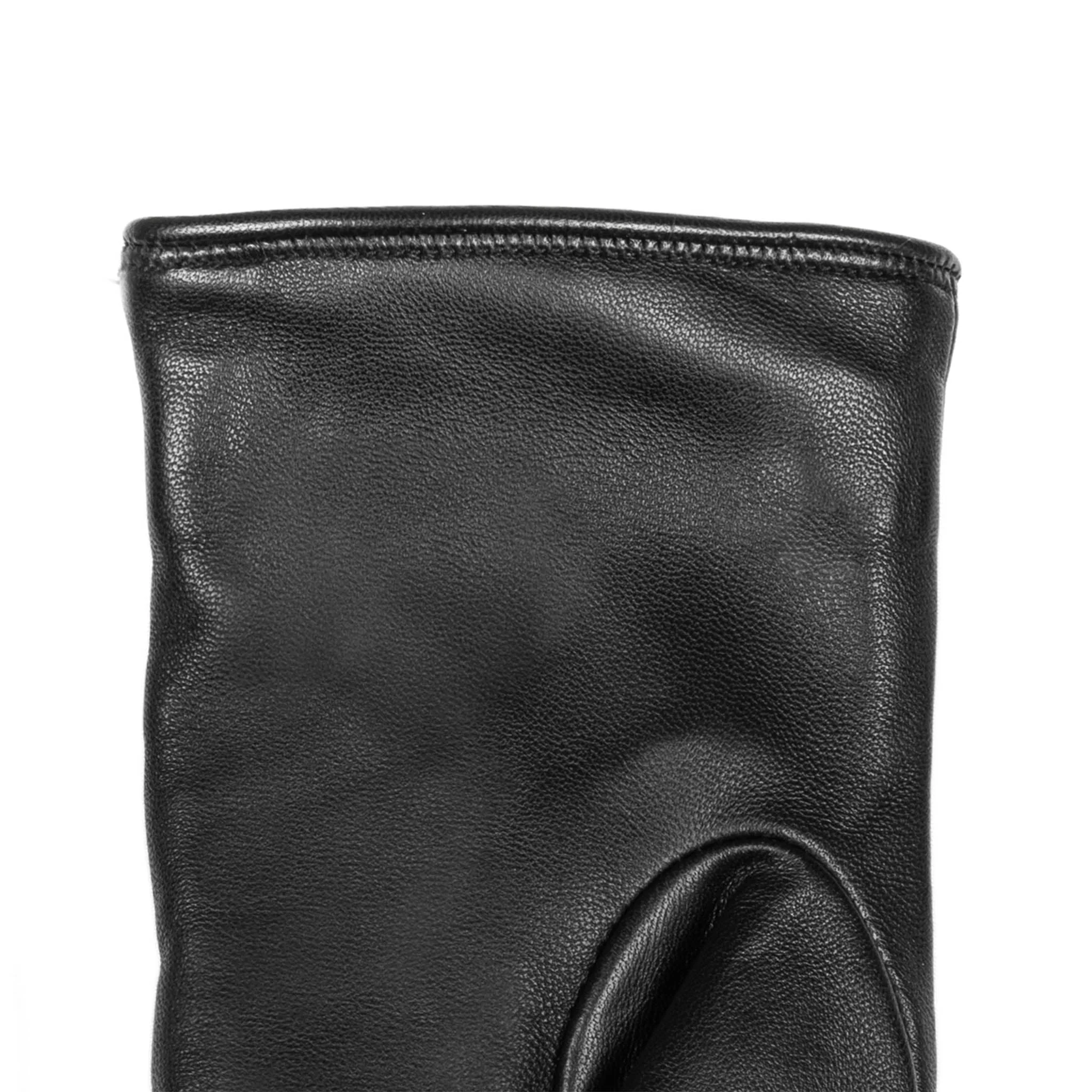 Women’s Heritage Touchscreen Three-Point Fur-Lined Leather Gloves - Image 6