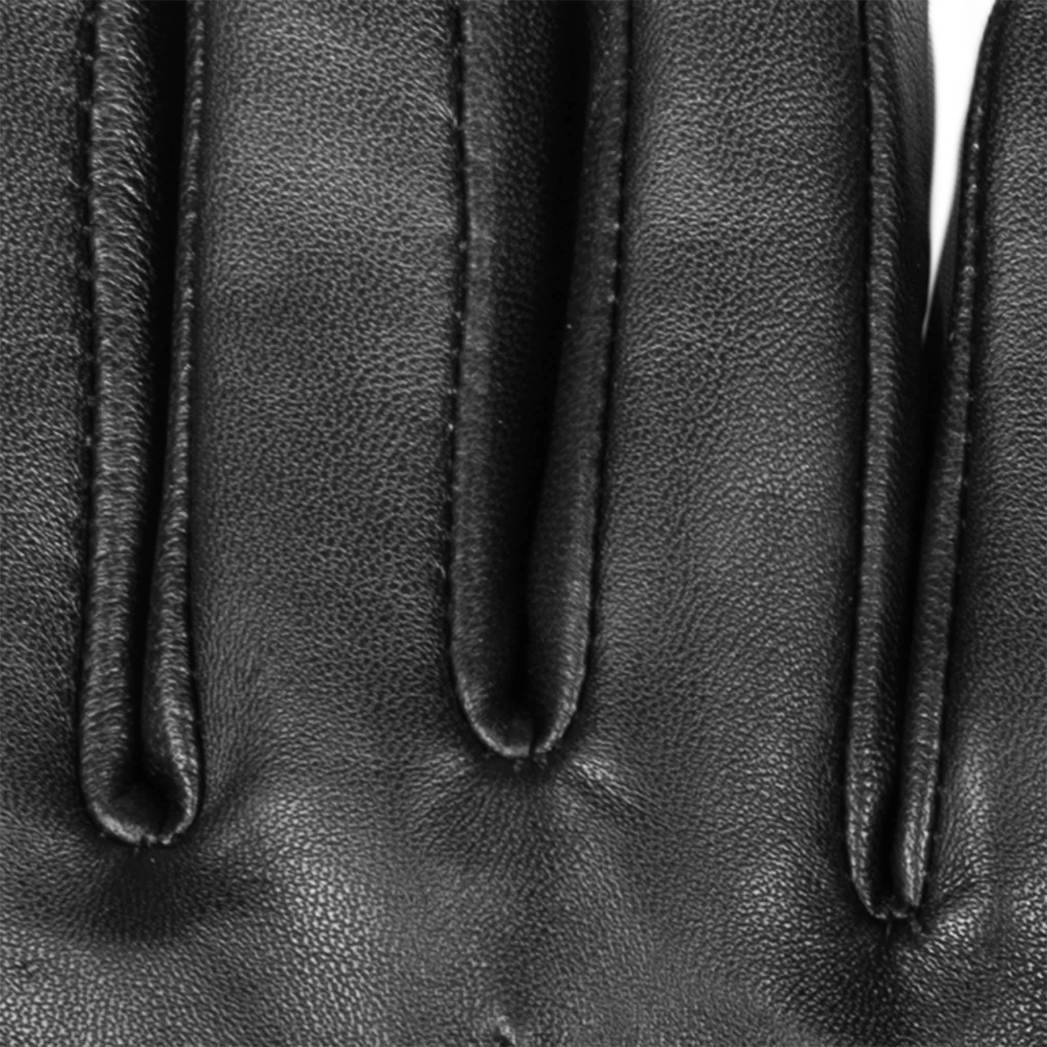 Women’s Heritage Touchscreen Three-Point Fur-Lined Leather Gloves - Image 7