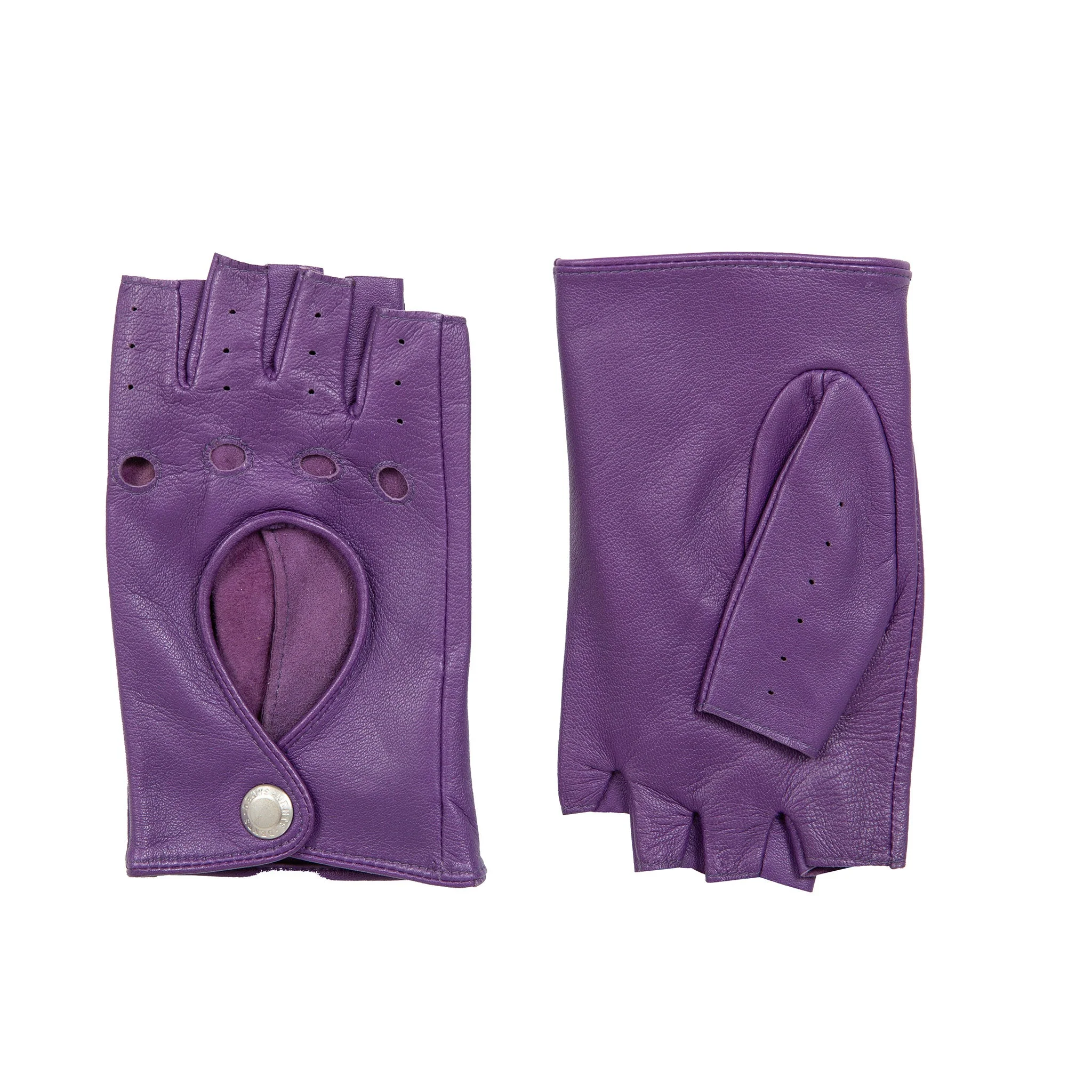 Women’s Fingerless Leather Driving Gloves - Image 49