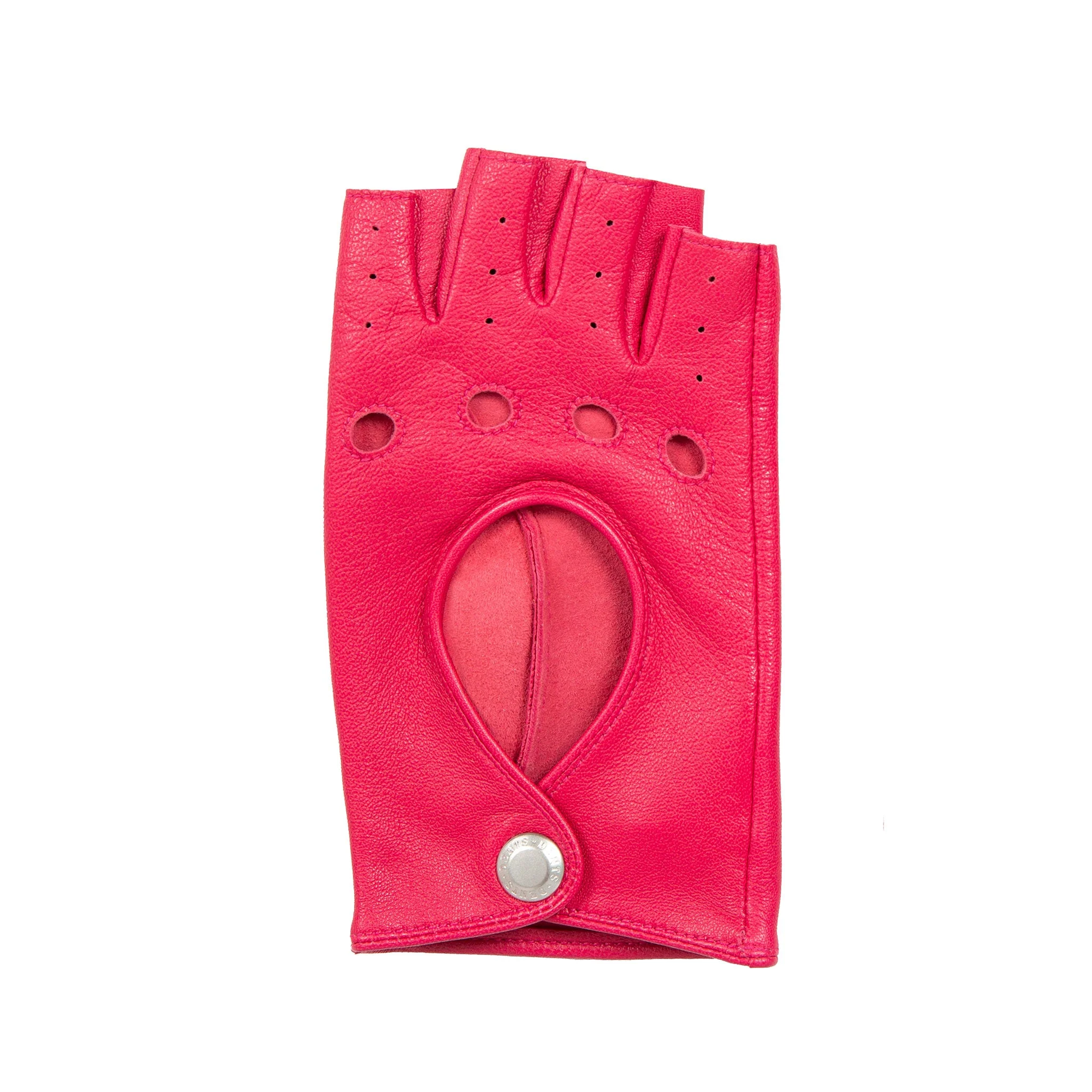 Women’s Fingerless Leather Driving Gloves - Image 88