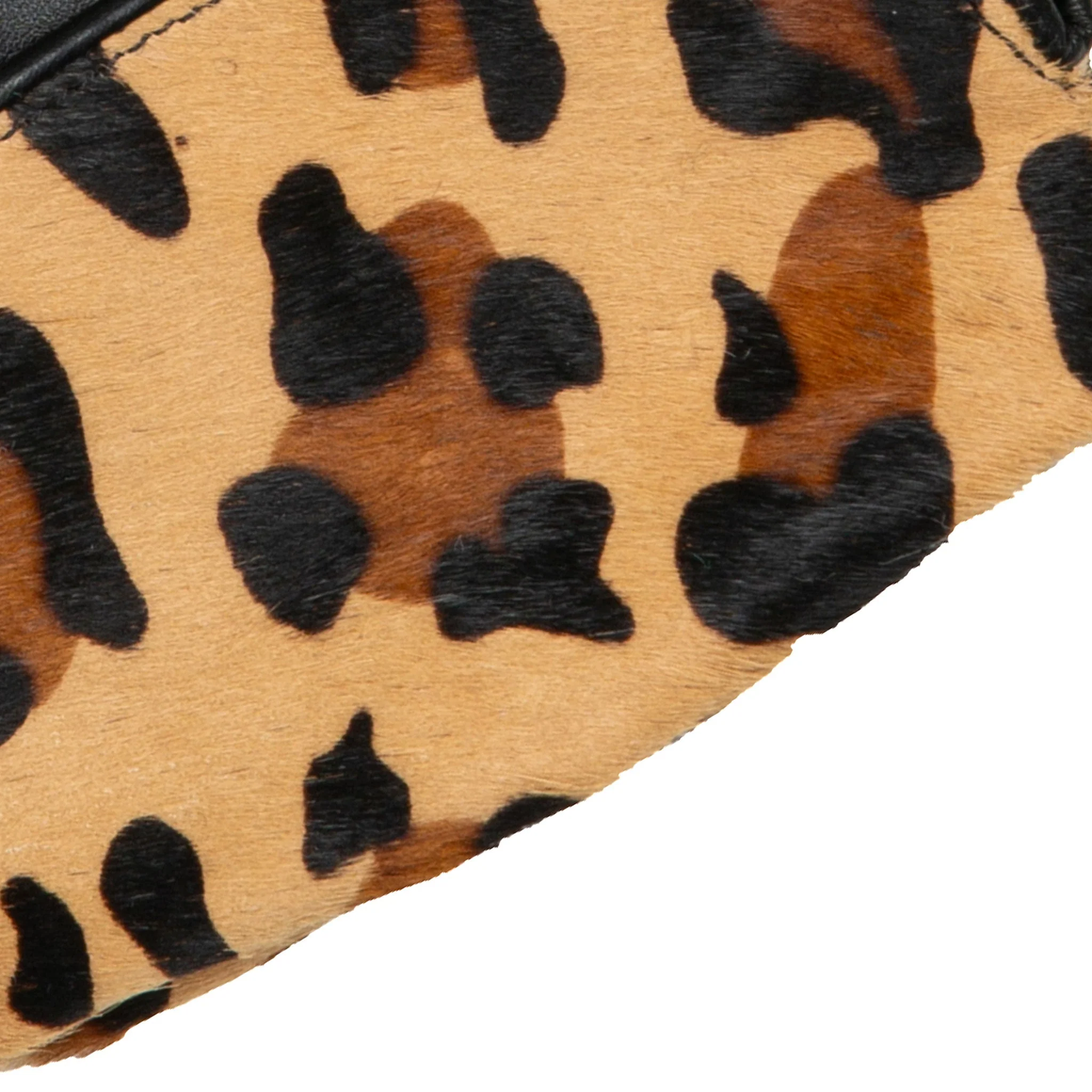 Womenâs Lined Leather Gloves with Ponyskin Leopard Print Cuffs - Image 24