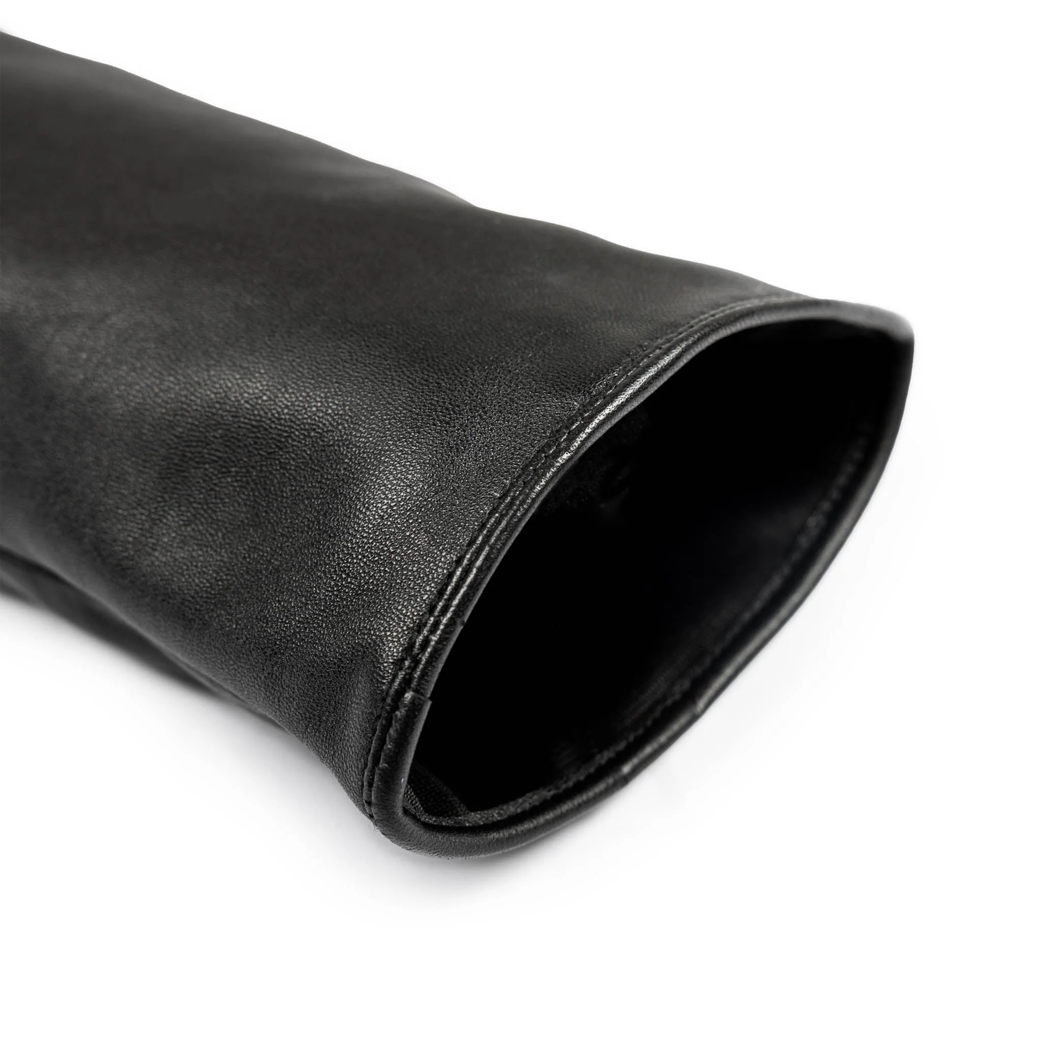 Women’s Long Below-Elbow Lined Leather Gloves - Image 8