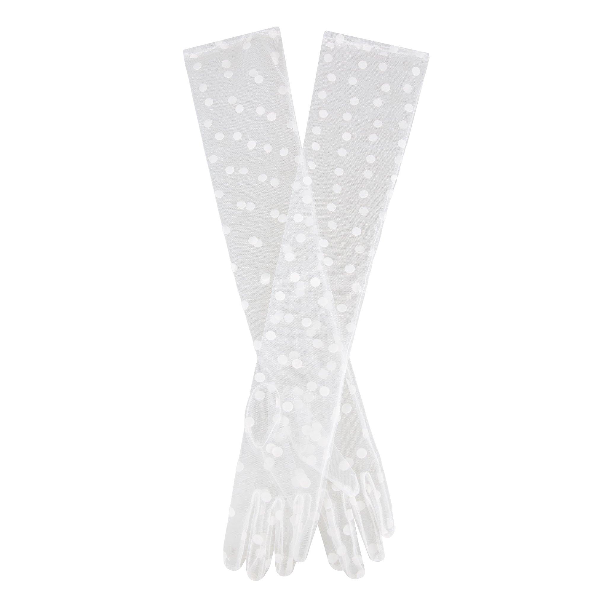 Women’s Long Opera Spotty Tulle Gloves