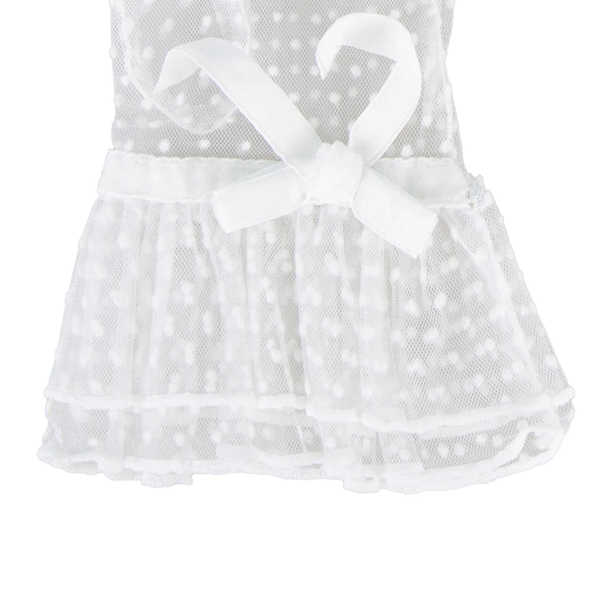 Women’s Spotty Tulle Gloves with Double Cuff and Bow - Image 19