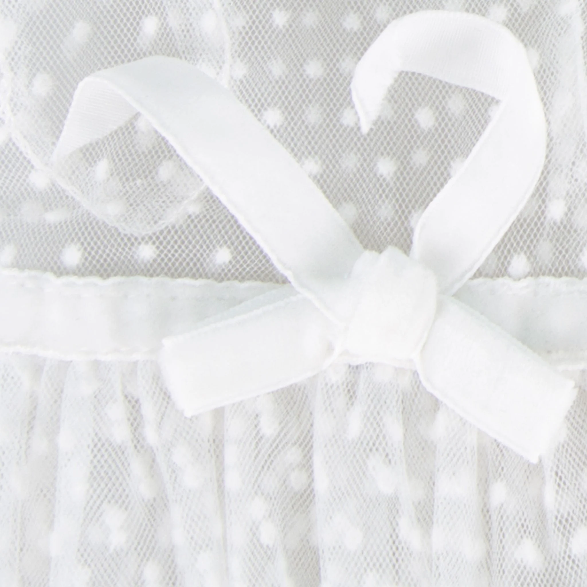 Women’s Spotty Tulle Gloves with Double Cuff and Bow - Image 23