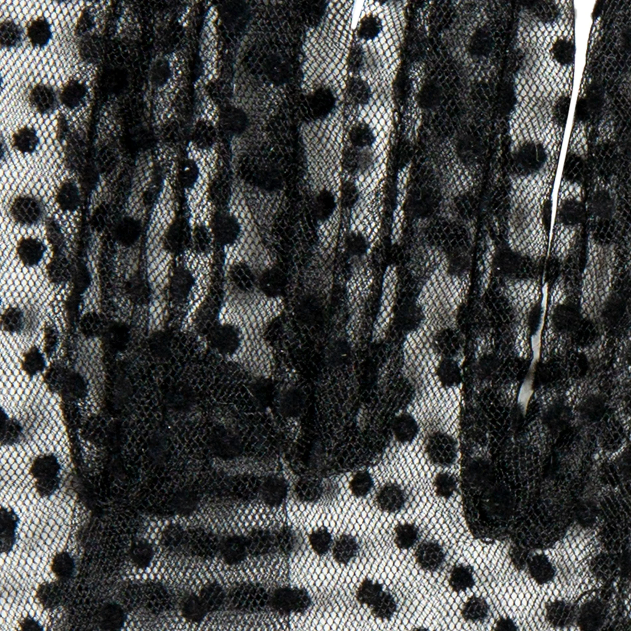 Women’s Spotty Tulle Gloves with Double Cuff and Bow - Image 9