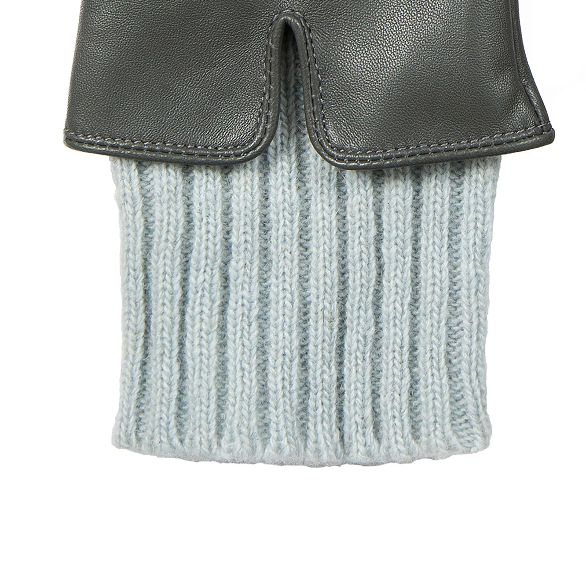 Women’s Three-Point Wool Blend-Lined Leather Gloves with Knitted Cuffs - Image 19