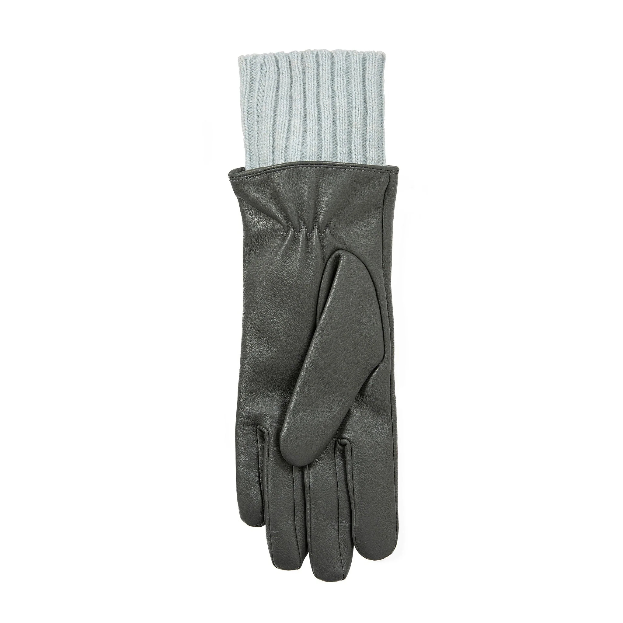 Women’s Three-Point Wool Blend-Lined Leather Gloves with Knitted Cuffs - Image 20