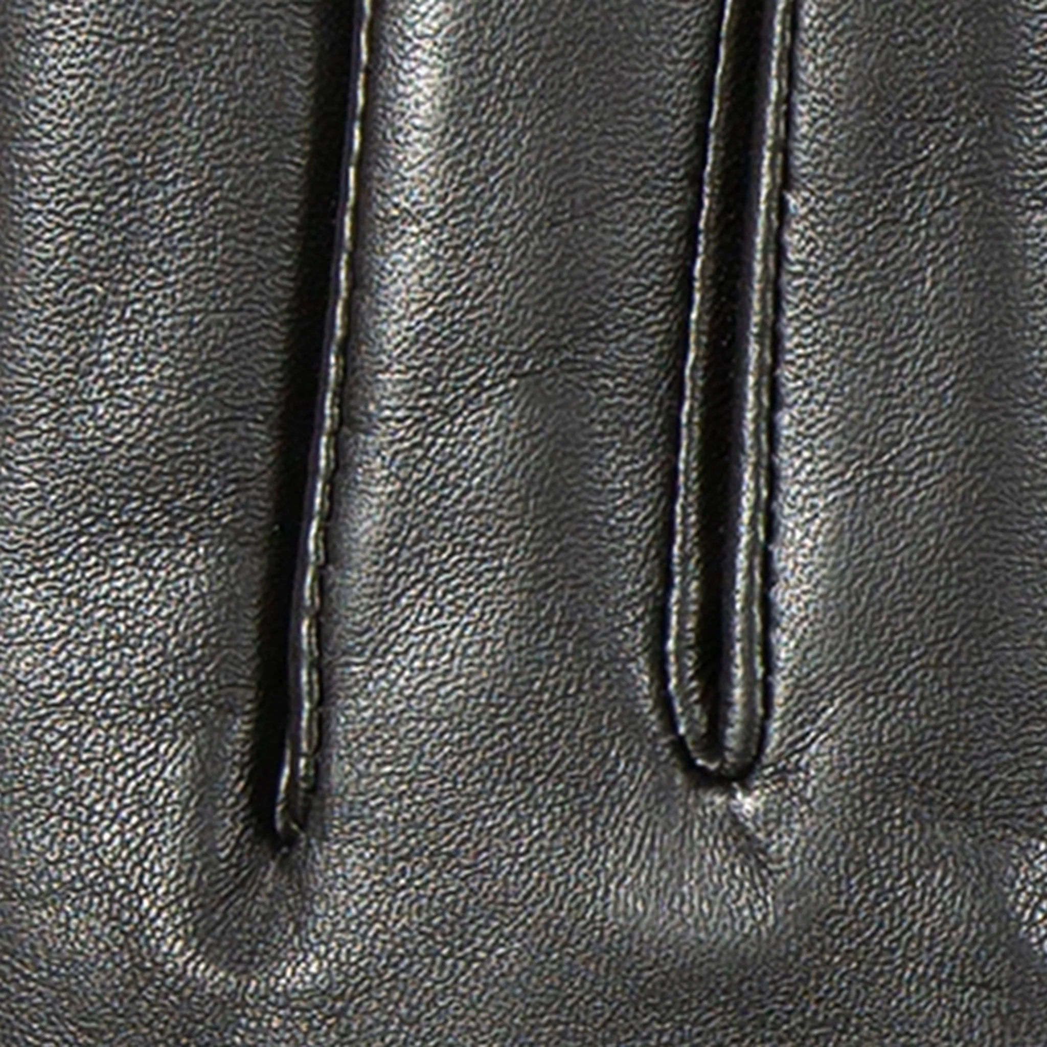 Women’s Touchscreen Faux Fur-Lined Leather Gloves with Zip - Image 29