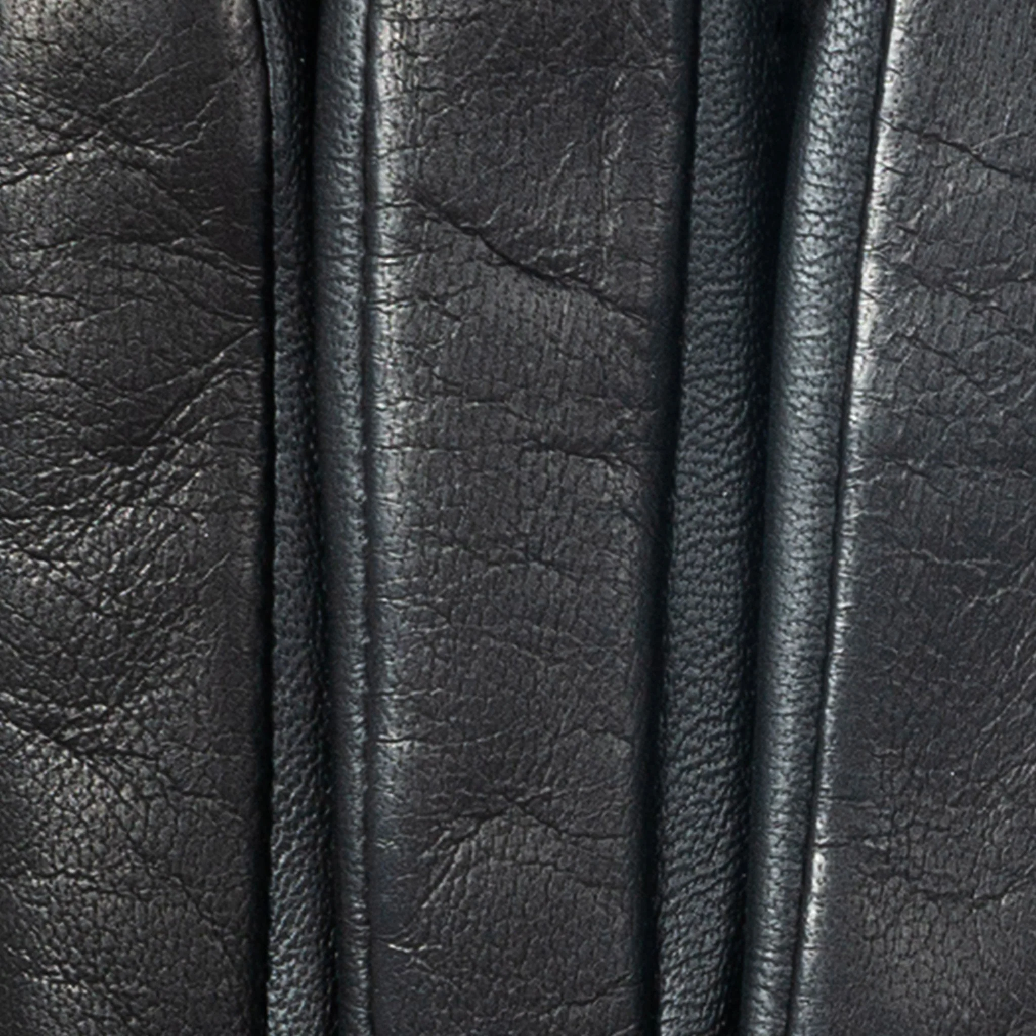 Women’s Touchscreen Three-Point Cashmere-Lined Leather Gloves with Buttons - Image 11