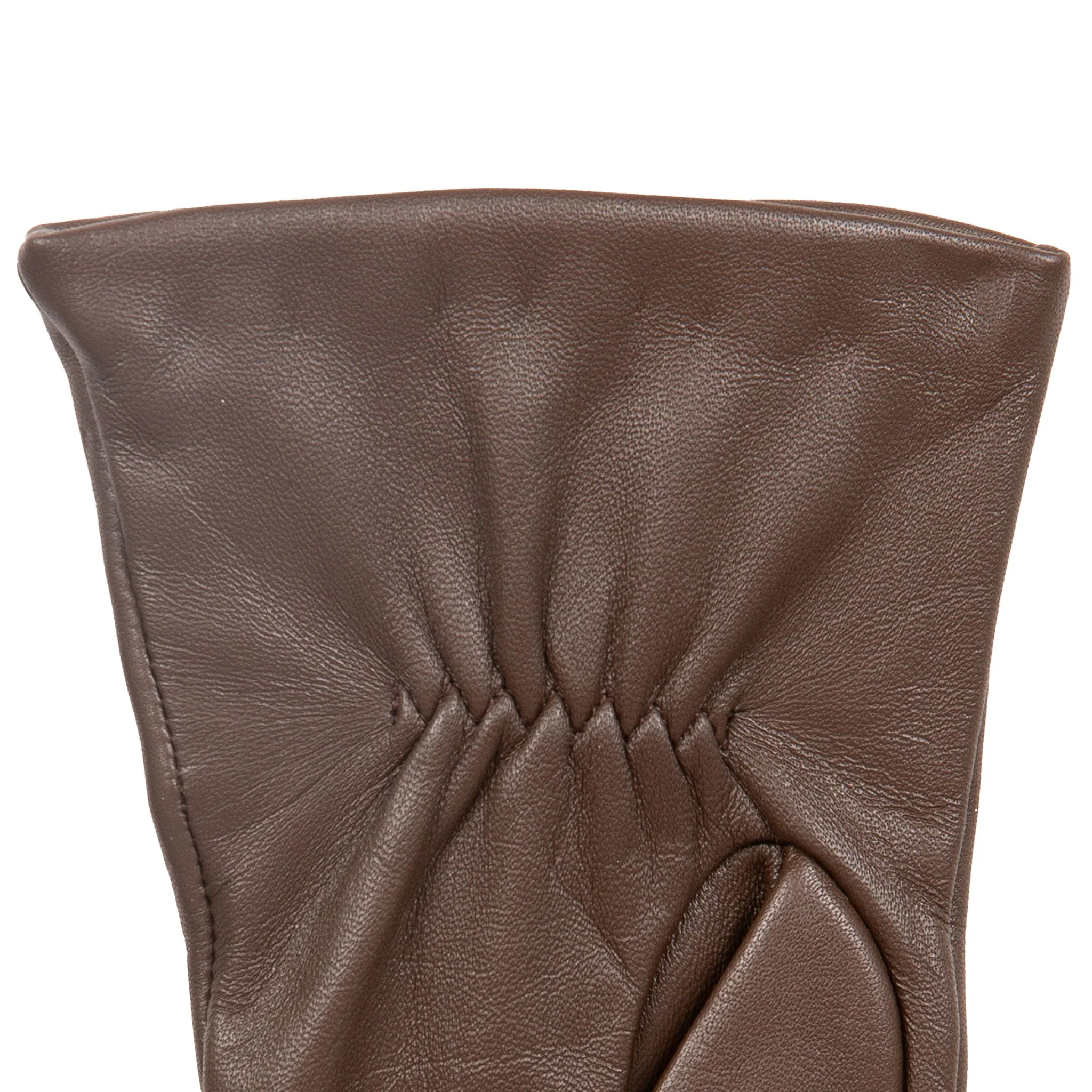 Women’s Touchscreen Three-Point Cashmere-Lined Leather Gloves with Buttons - Image 21