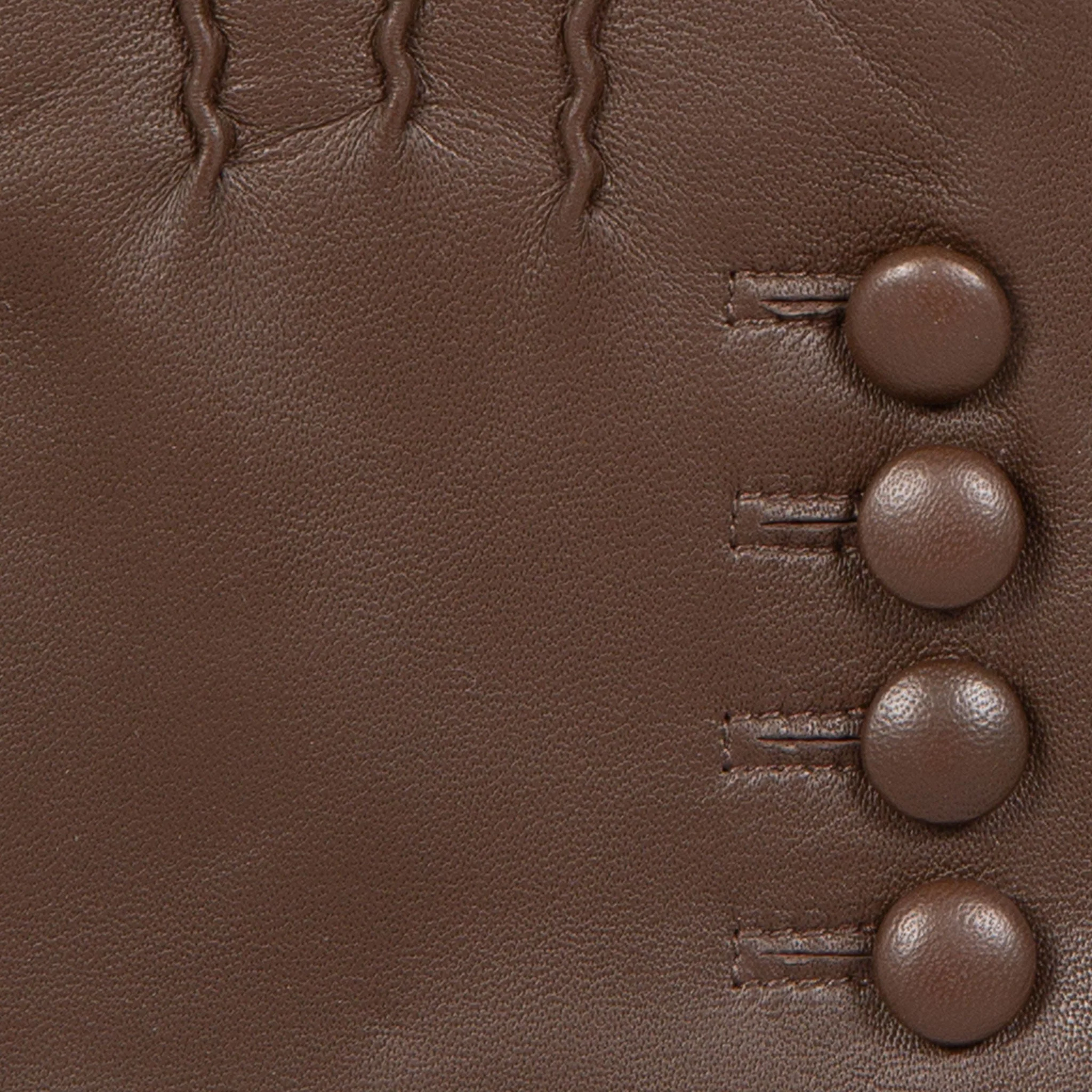 Women’s Touchscreen Three-Point Cashmere-Lined Leather Gloves with Buttons - Image 23
