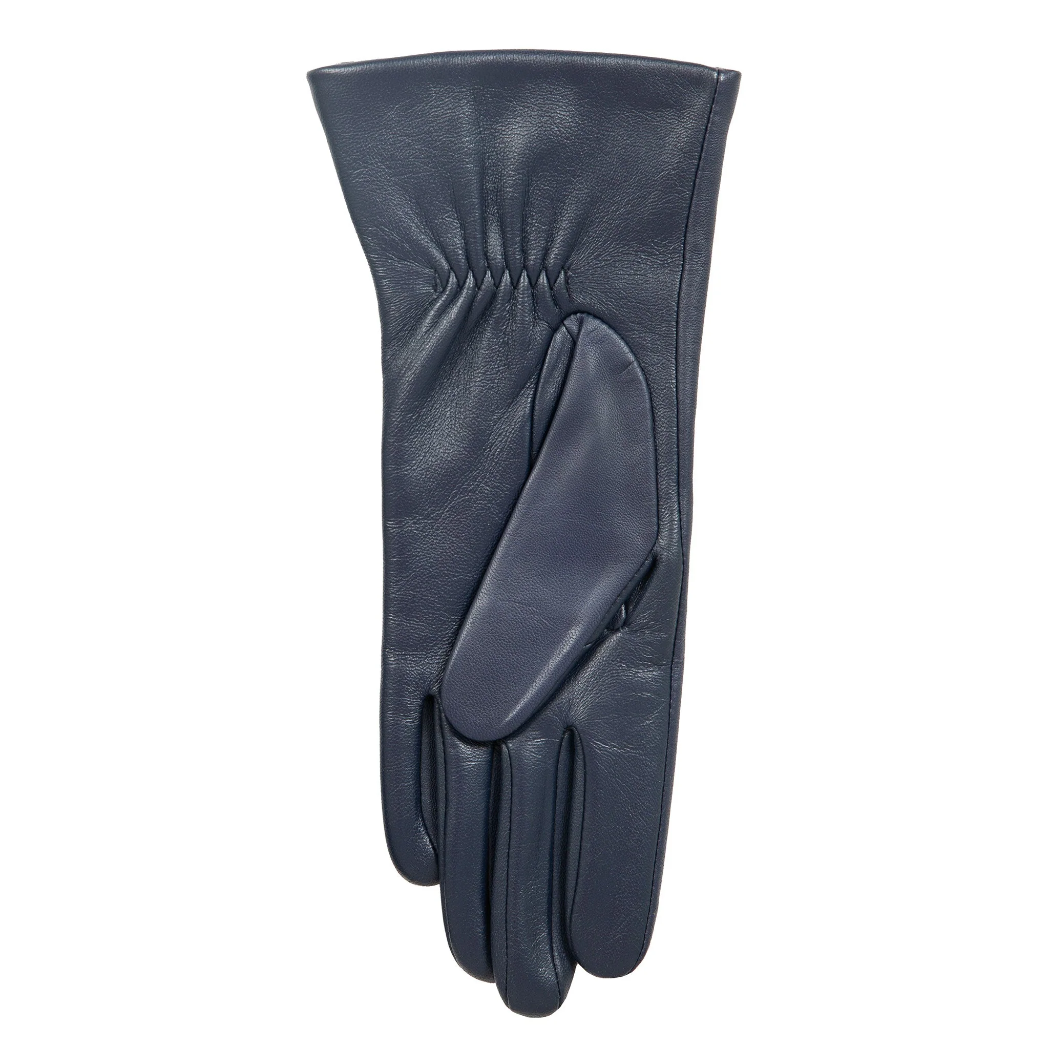 Women’s Touchscreen Three-Point Cashmere-Lined Leather Gloves with Buttons - Image 30