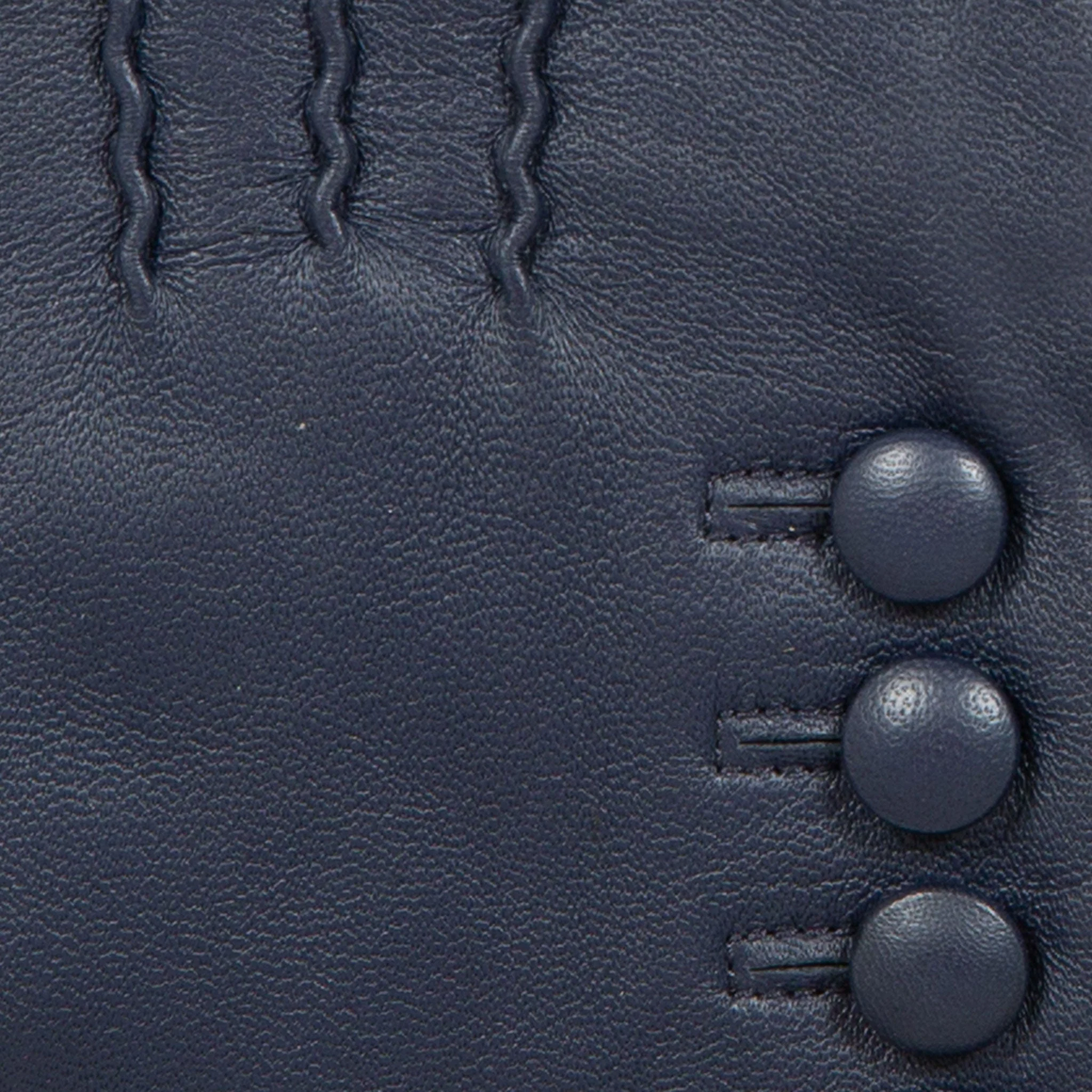 Women’s Touchscreen Three-Point Cashmere-Lined Leather Gloves with Buttons - Image 33