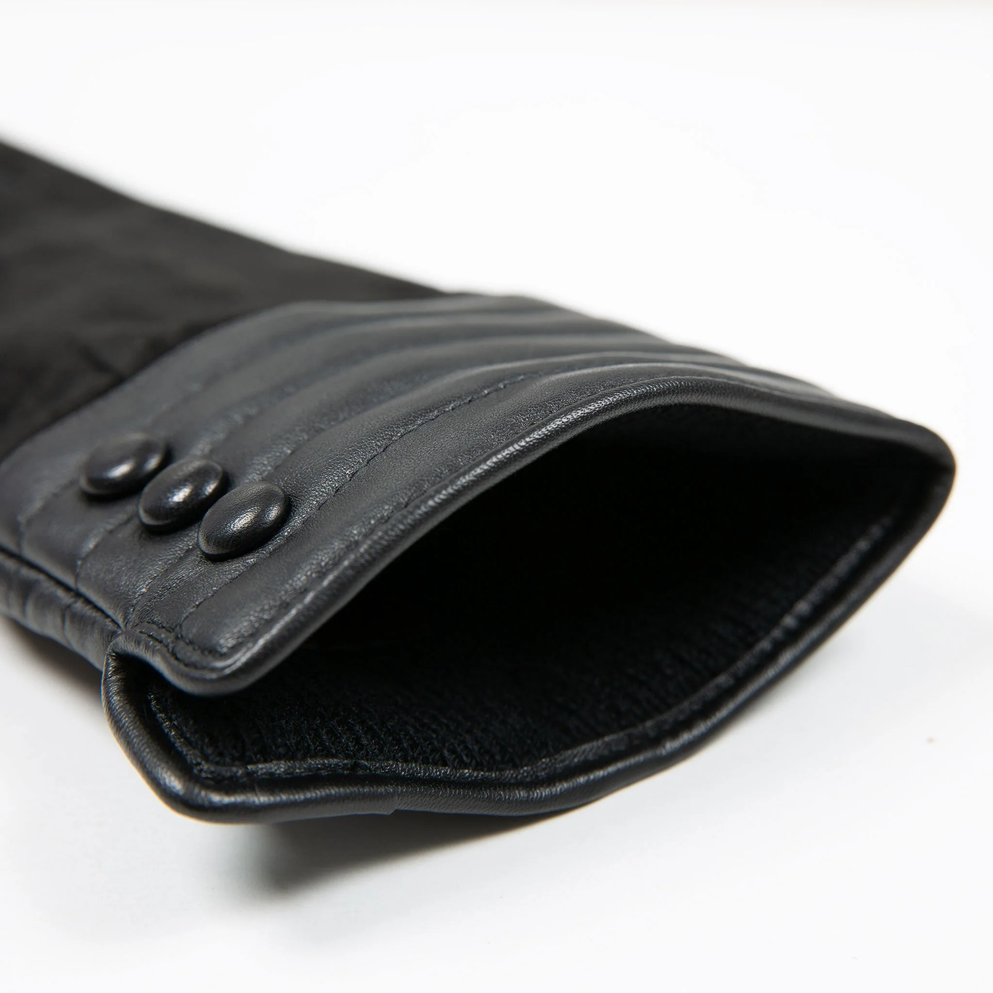 Women’s Touchscreen Water-Resistant Lined Suede Gloves with Leather Cuffs - Image 22