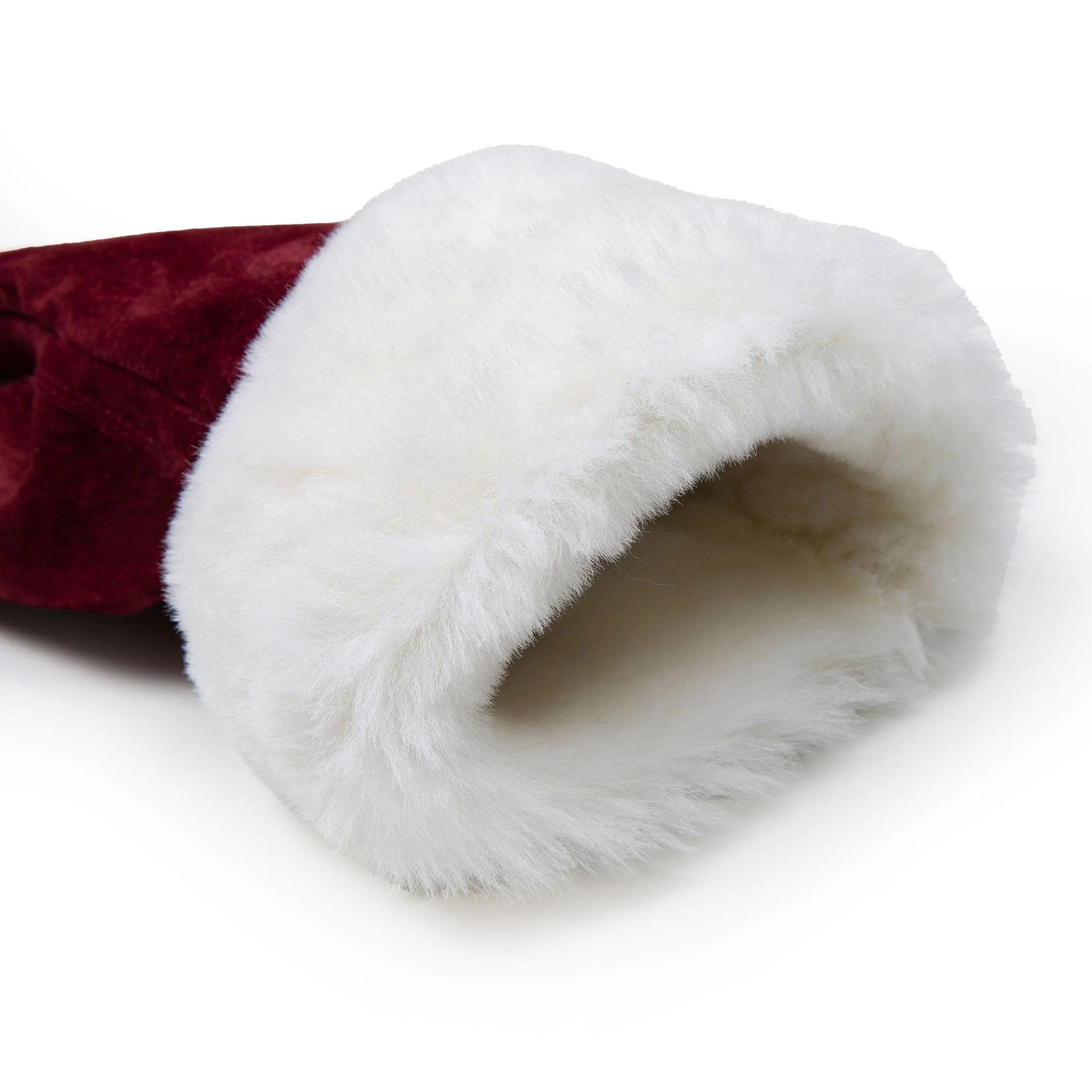 Women’s Touchscreen Water-Resistant Lined Suede Gloves with Sheepskin Cuffs - Image 11