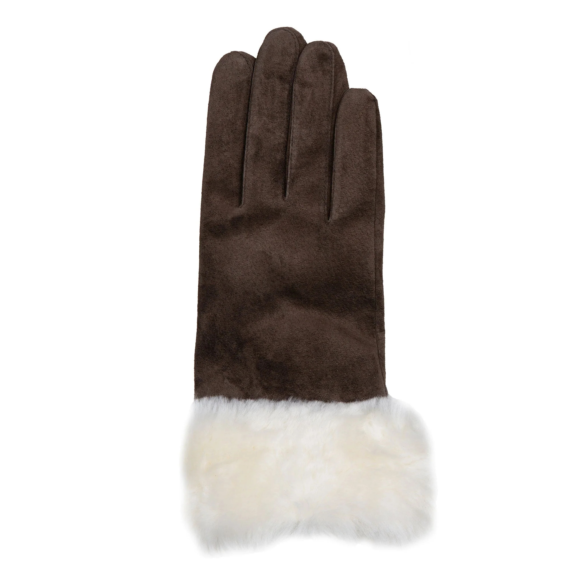 Women’s Touchscreen Water-Resistant Lined Suede Gloves with Sheepskin Cuffs - Image 17