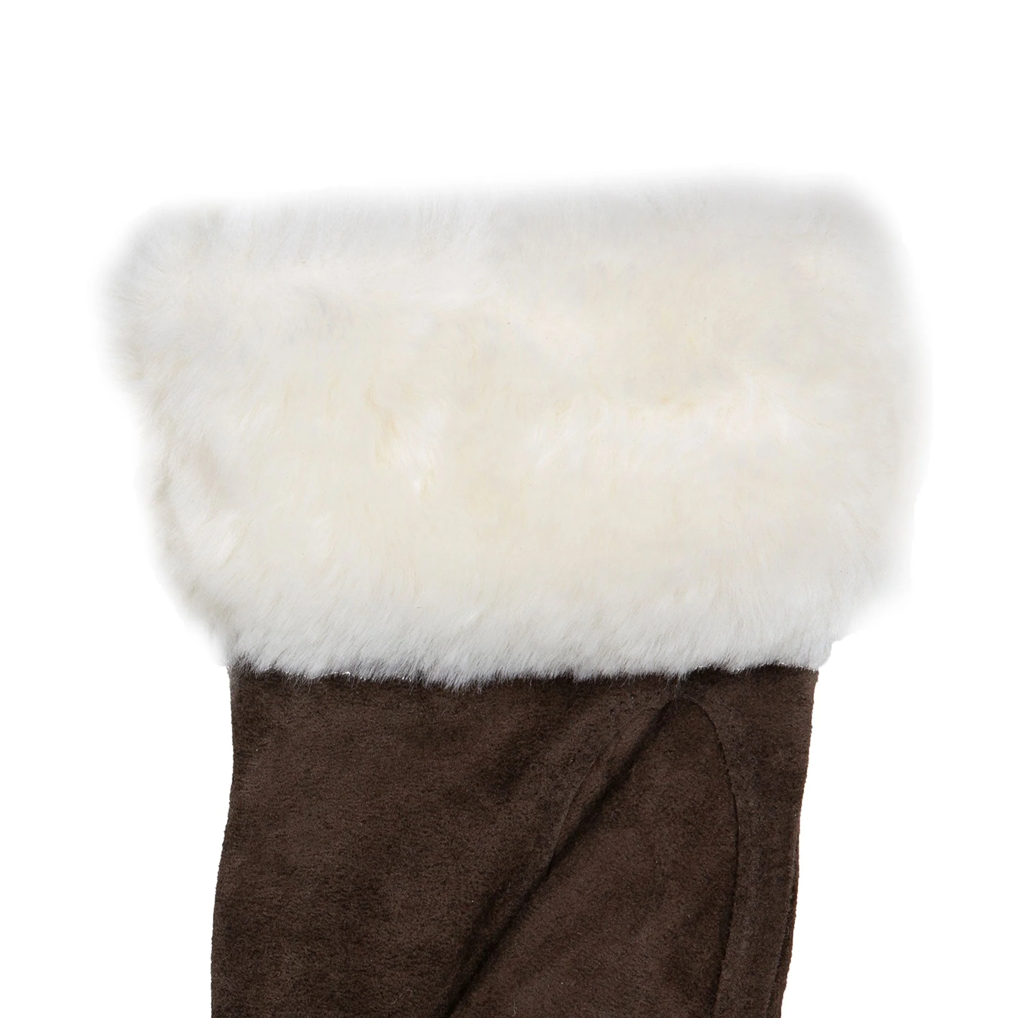 Women’s Touchscreen Water-Resistant Lined Suede Gloves with Sheepskin Cuffs - Image 20