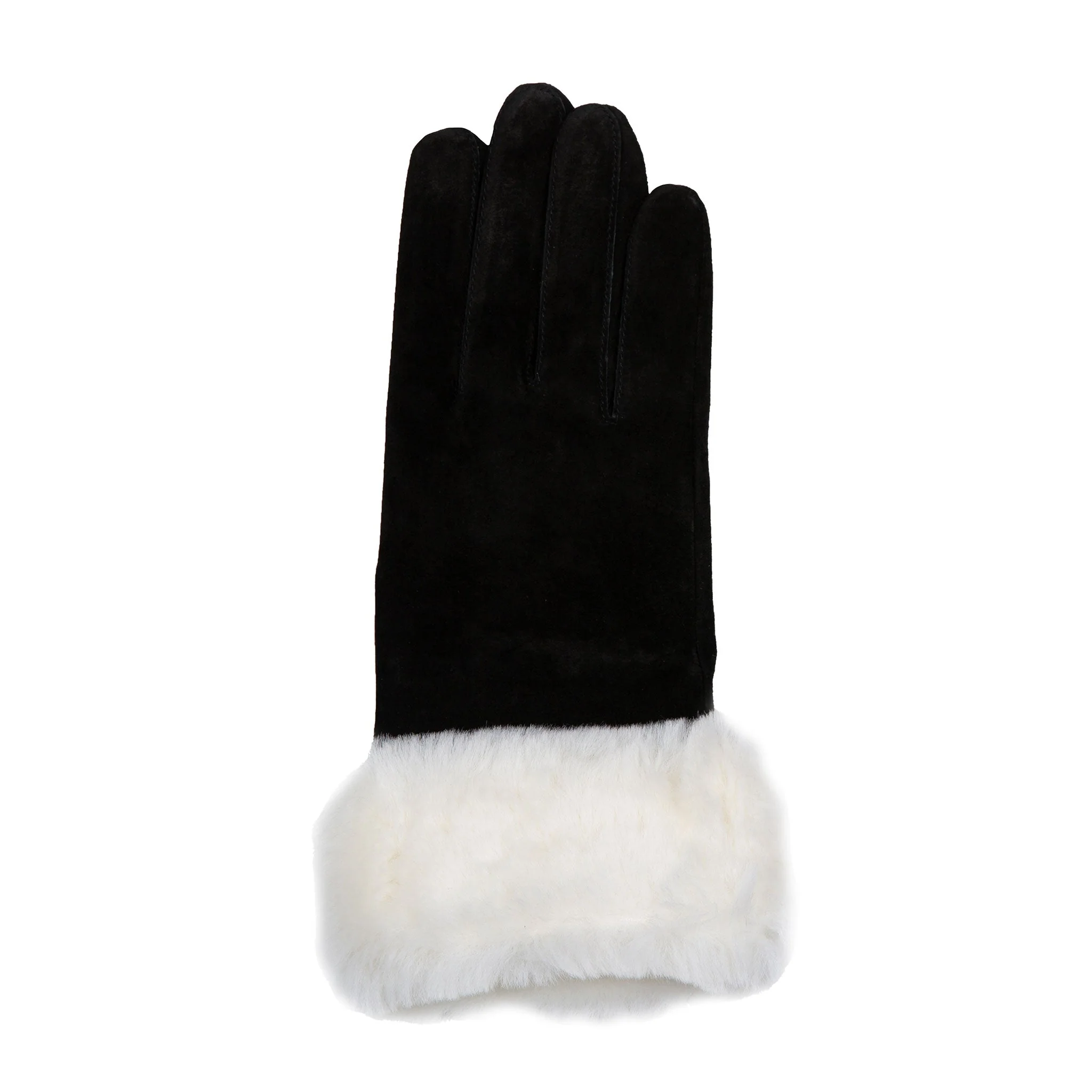 Women’s Touchscreen Water-Resistant Lined Suede Gloves with Sheepskin Cuffs - Image 27