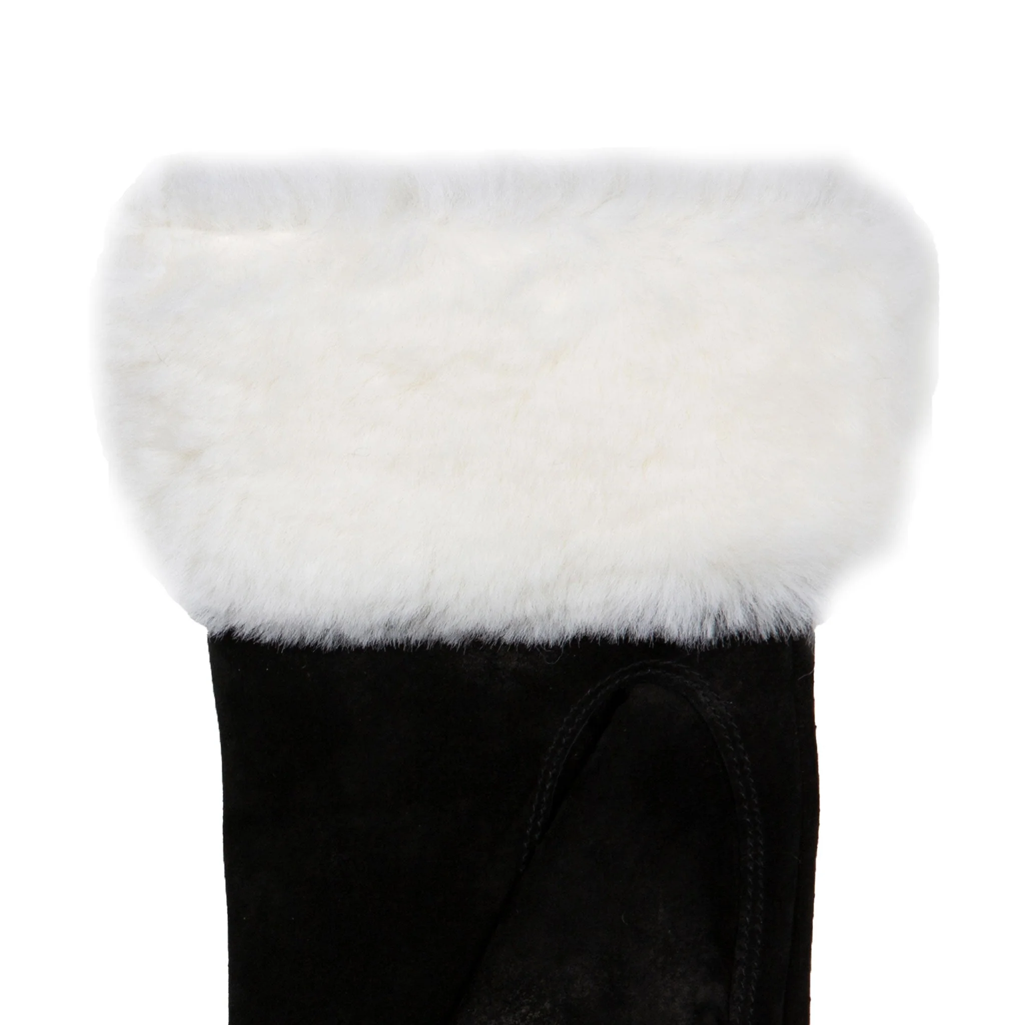 Women’s Touchscreen Water-Resistant Lined Suede Gloves with Sheepskin Cuffs - Image 30