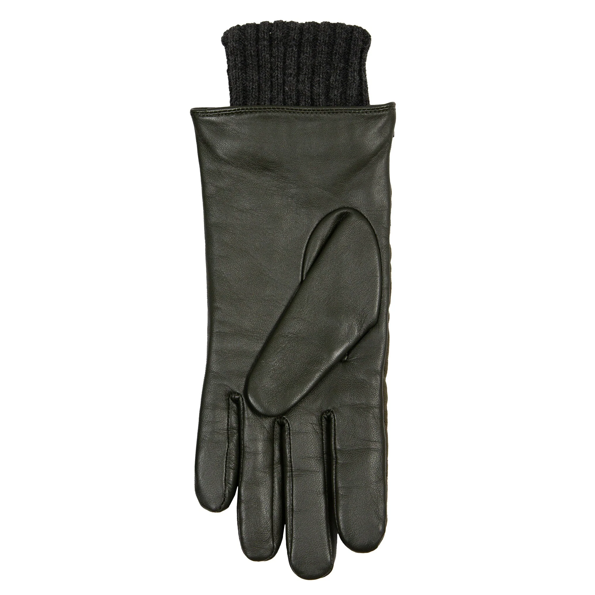 Women’s Touchscreen Water-Resistant Lined Waxed Cotton and Leather Gloves with Knitted Cuffs - Image 19