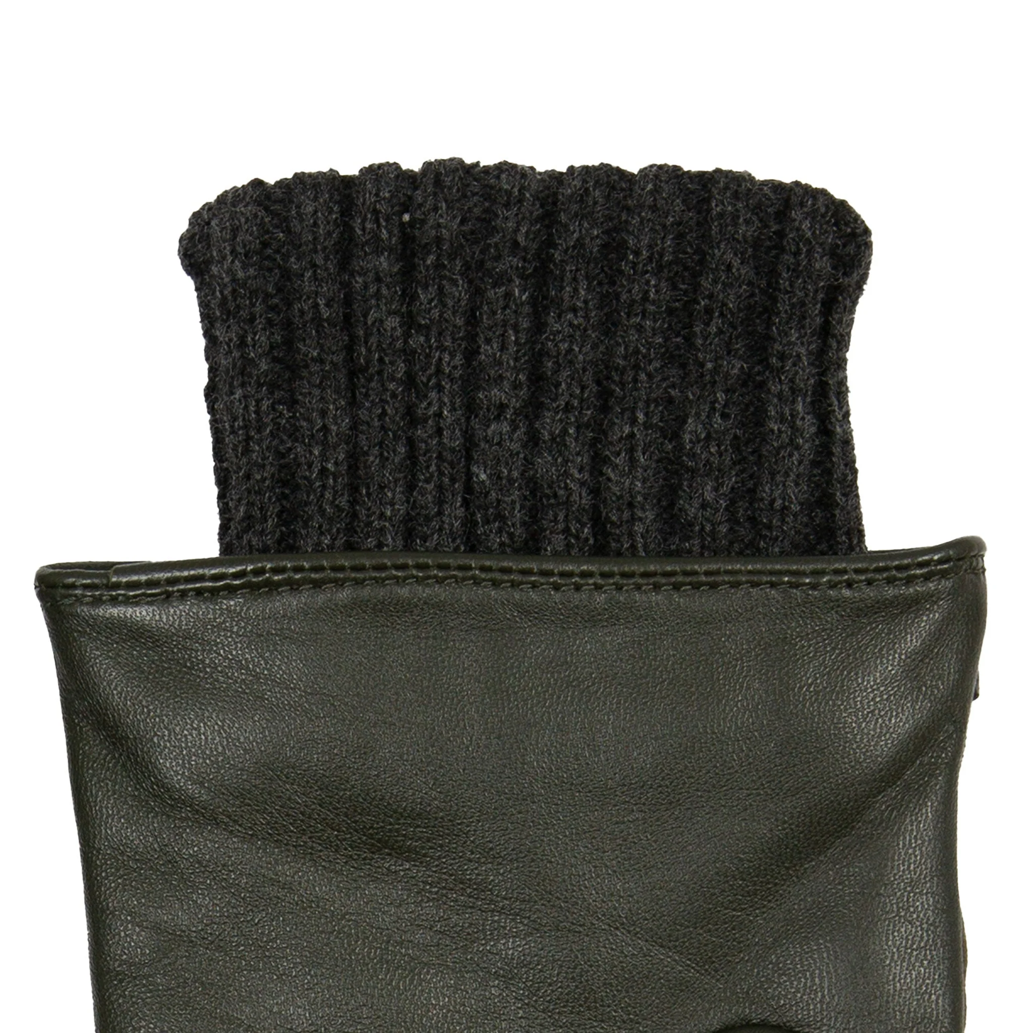 Women’s Touchscreen Water-Resistant Lined Waxed Cotton and Leather Gloves with Knitted Cuffs - Image 20