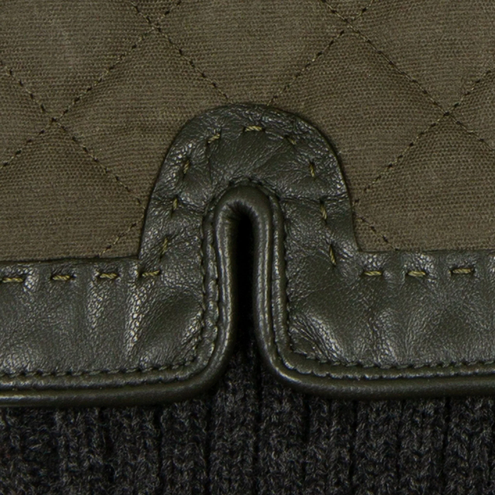 Women’s Touchscreen Water-Resistant Lined Waxed Cotton and Leather Gloves with Knitted Cuffs - Image 22