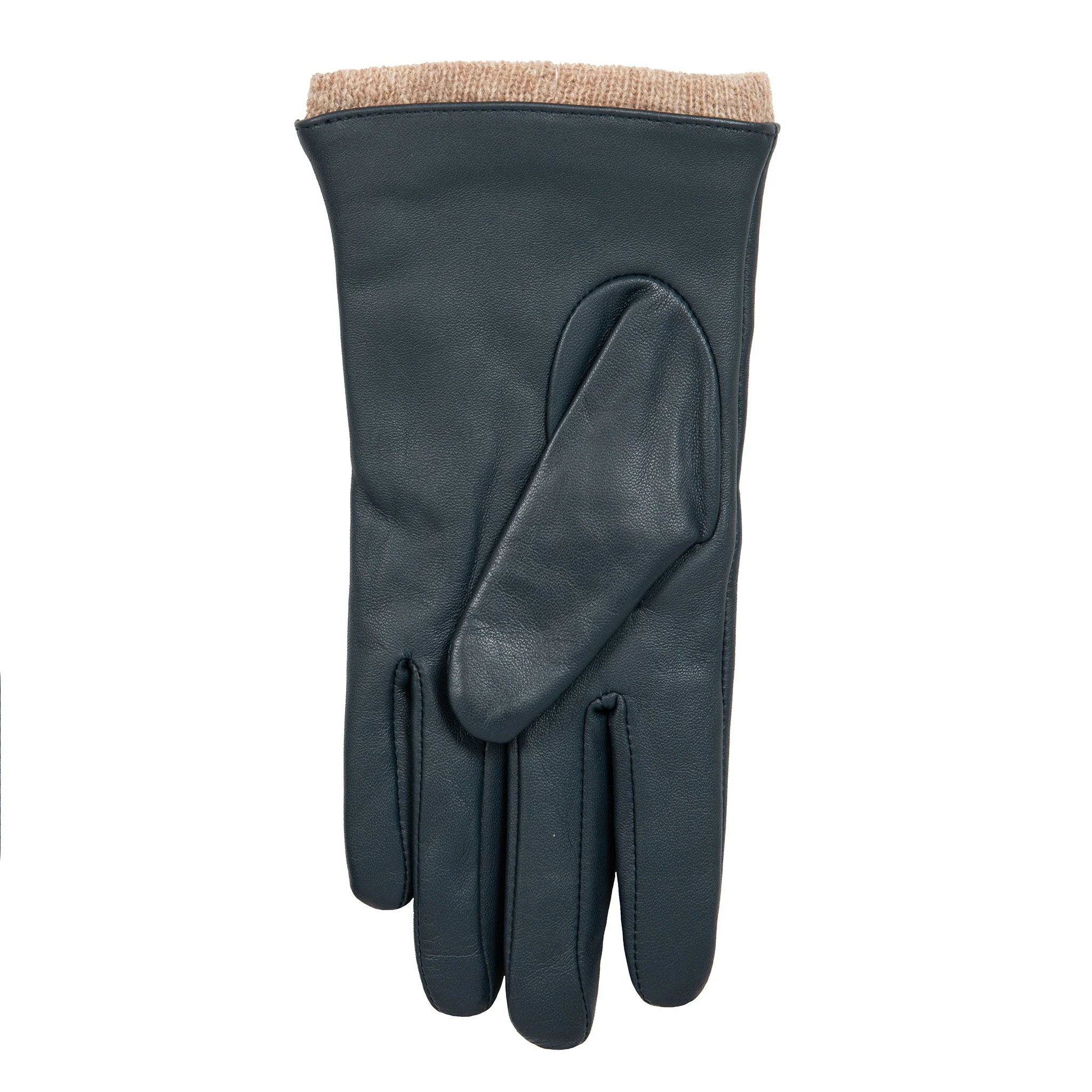 Women’s Three-Point Wool Blend-Lined Leather Gloves with Knitted Cuffs - Image 15