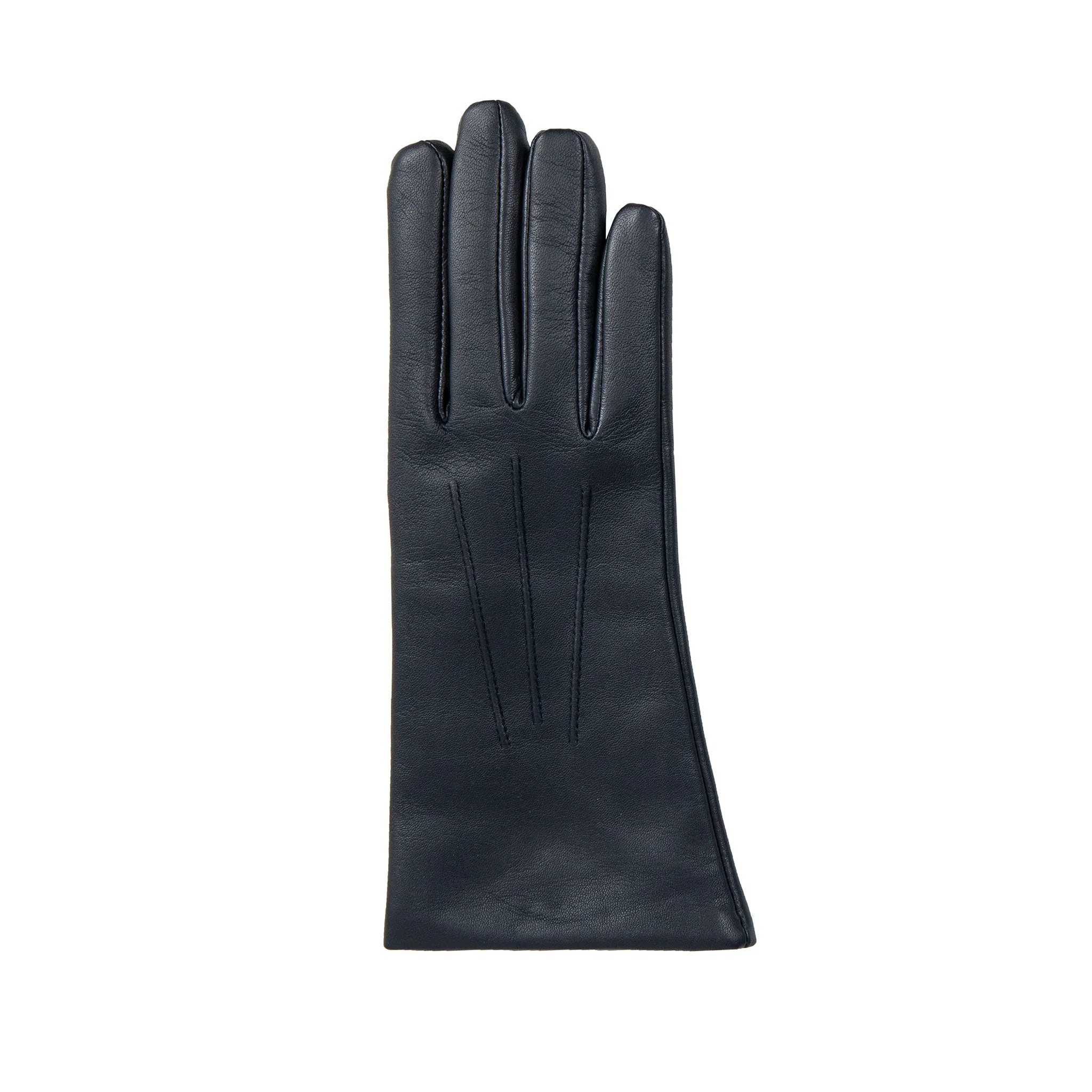 Women's Three-Point Cashmere-Lined Leather Gloves - Image 13