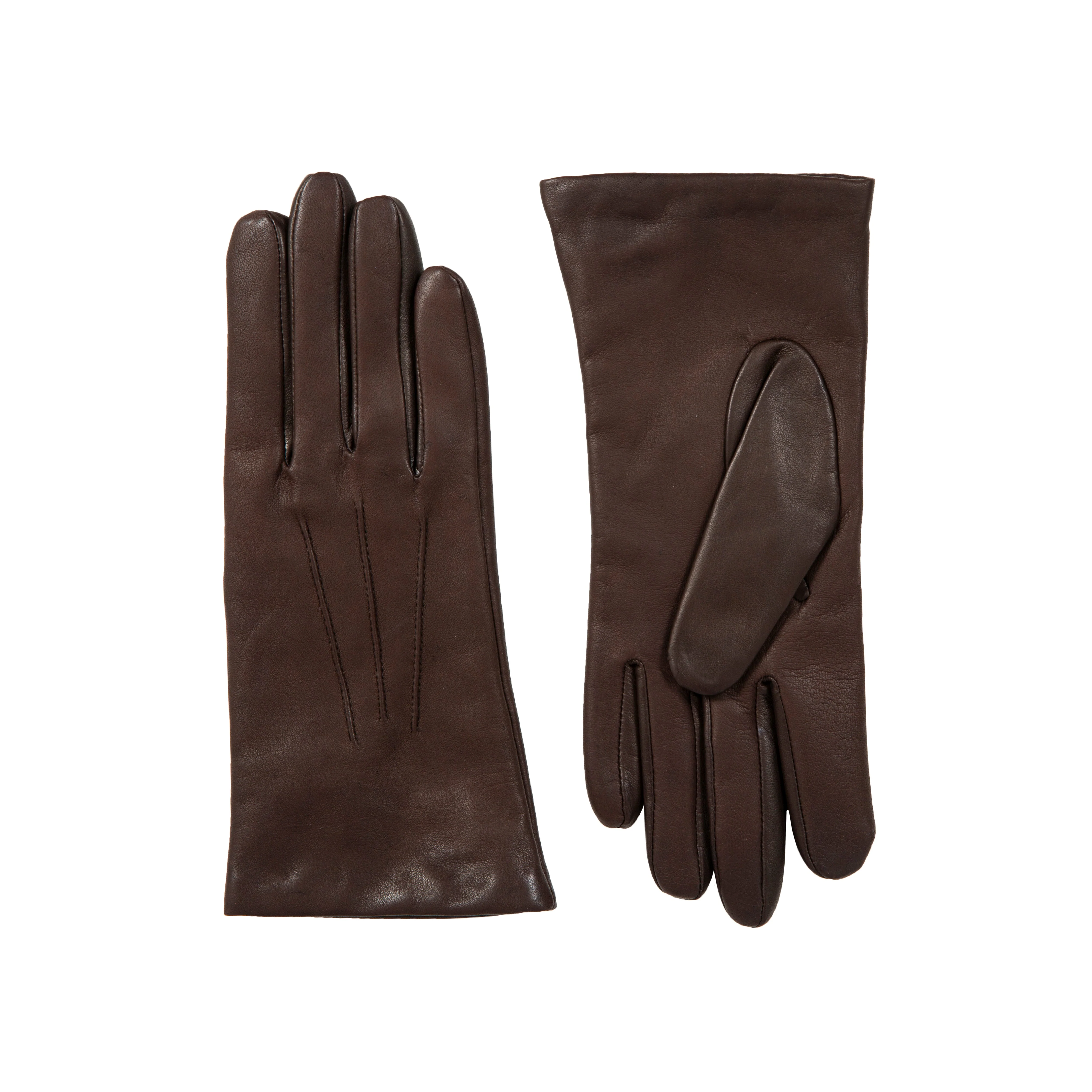 Women's Three-Point Cashmere-Lined Leather Gloves - Image 22