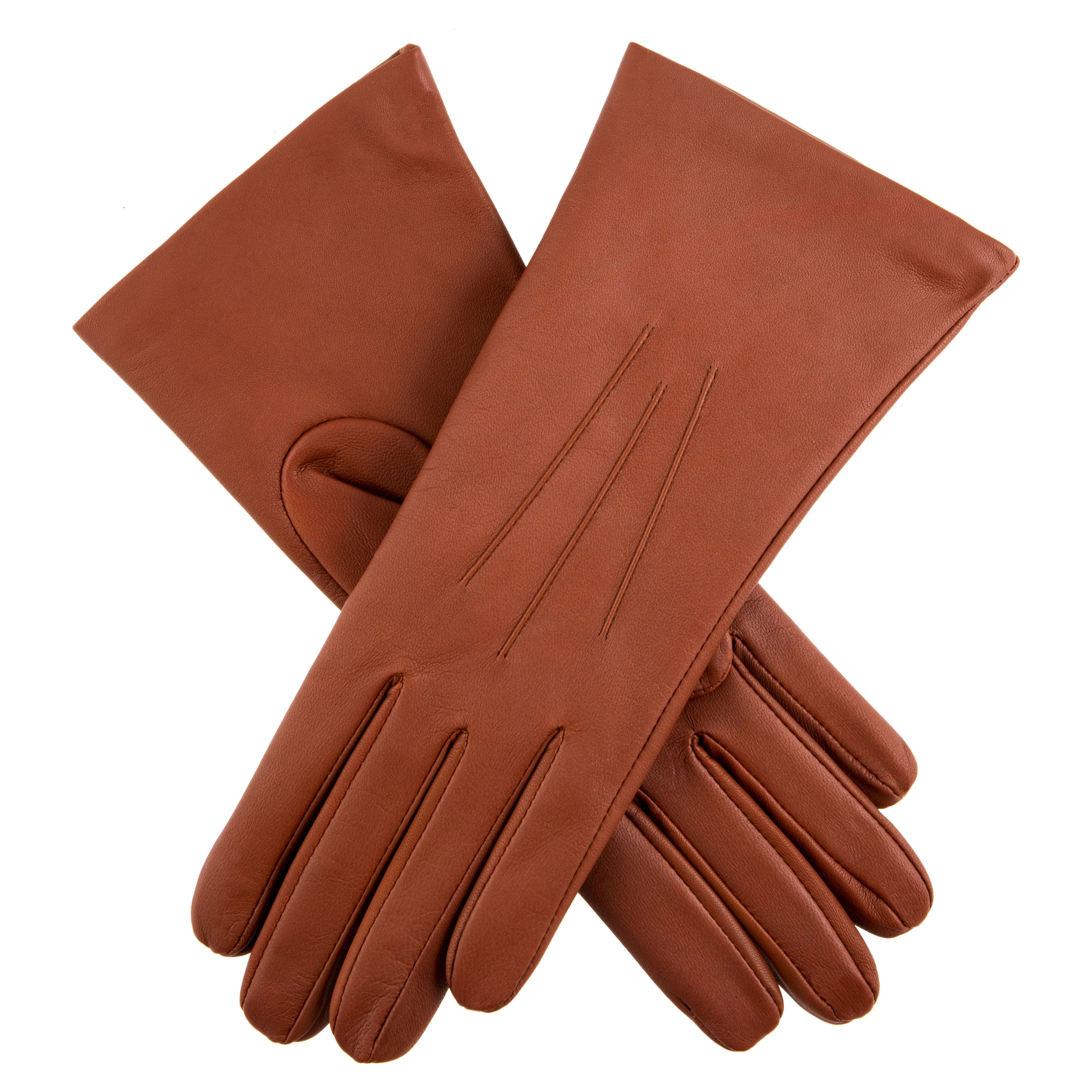 Women's Three-Point Cashmere-Lined Leather Gloves - Image 31