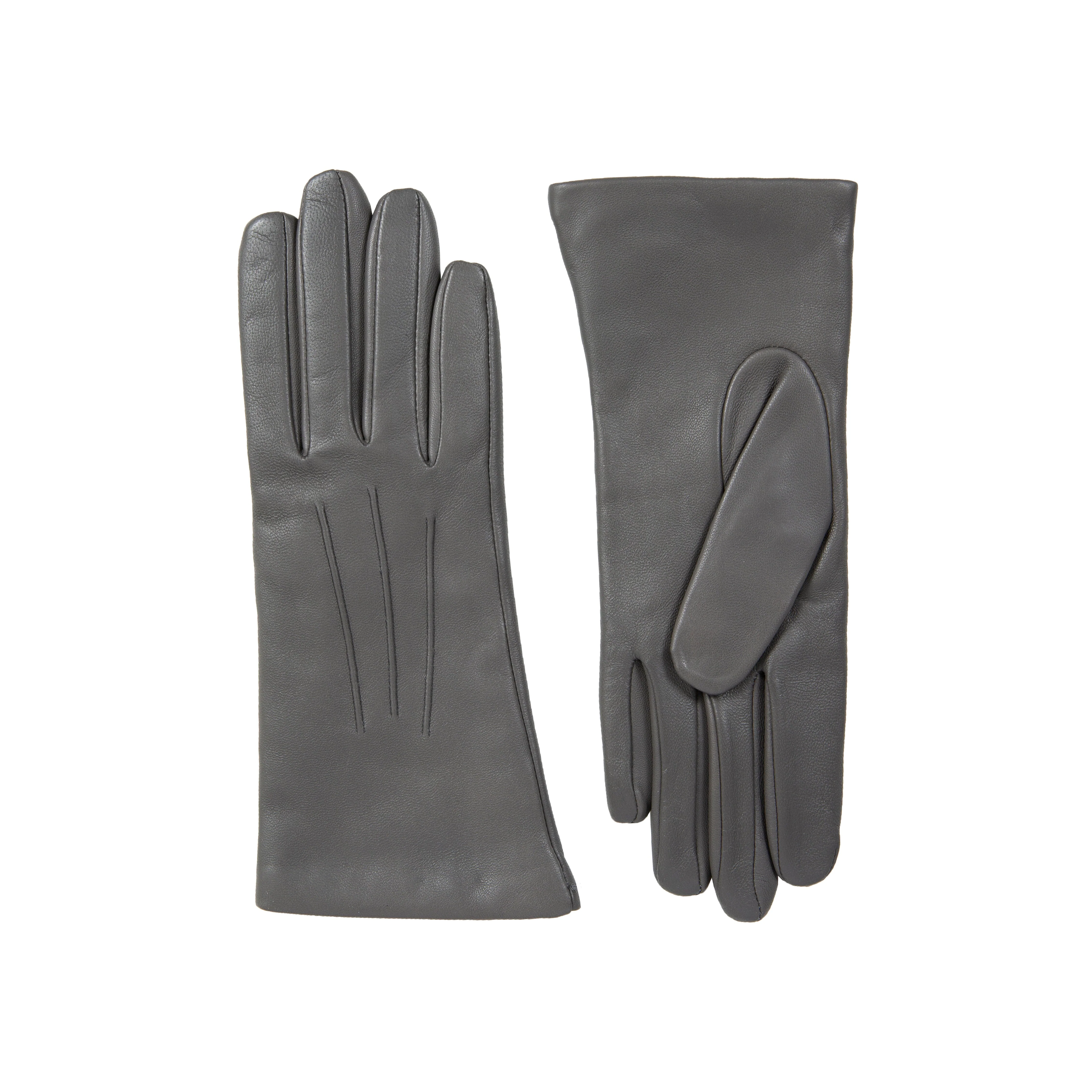 Women's Three-Point Cashmere-Lined Leather Gloves - Image 36