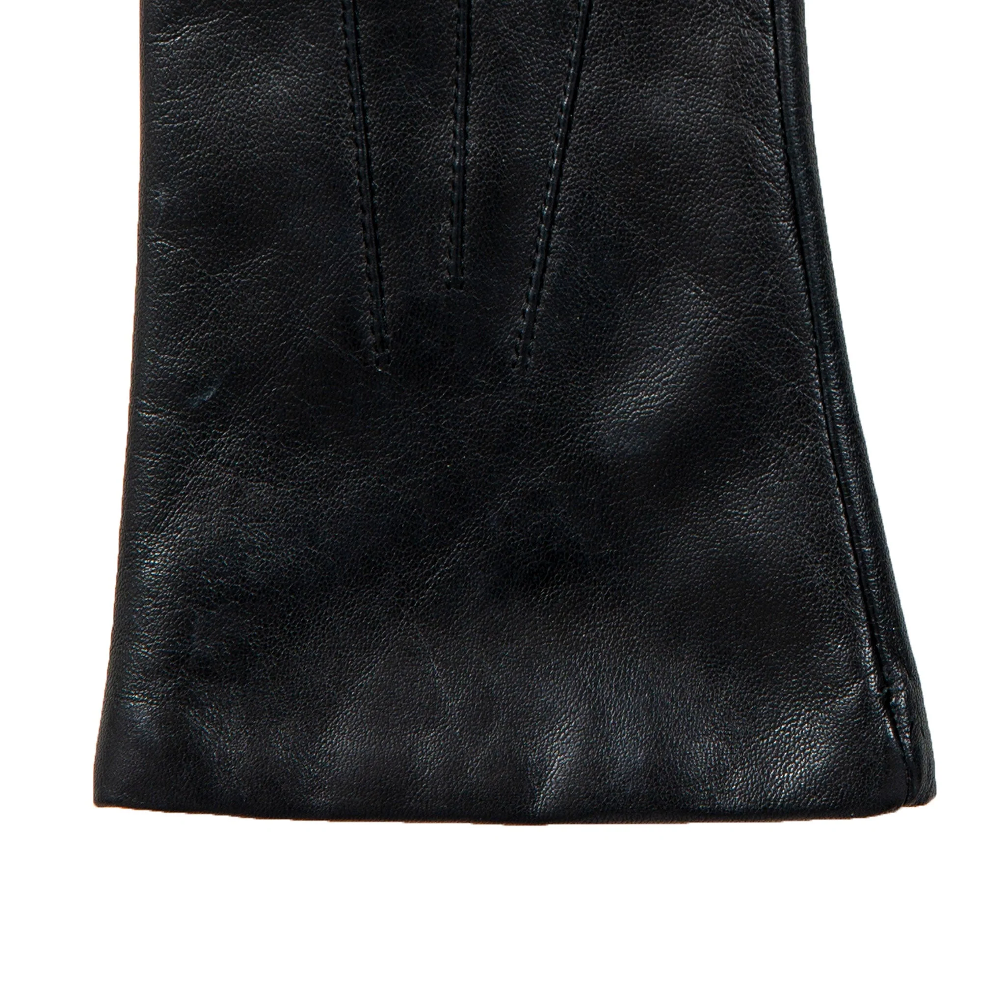 Women's Three-Point Cashmere-Lined Leather Gloves - Image 4