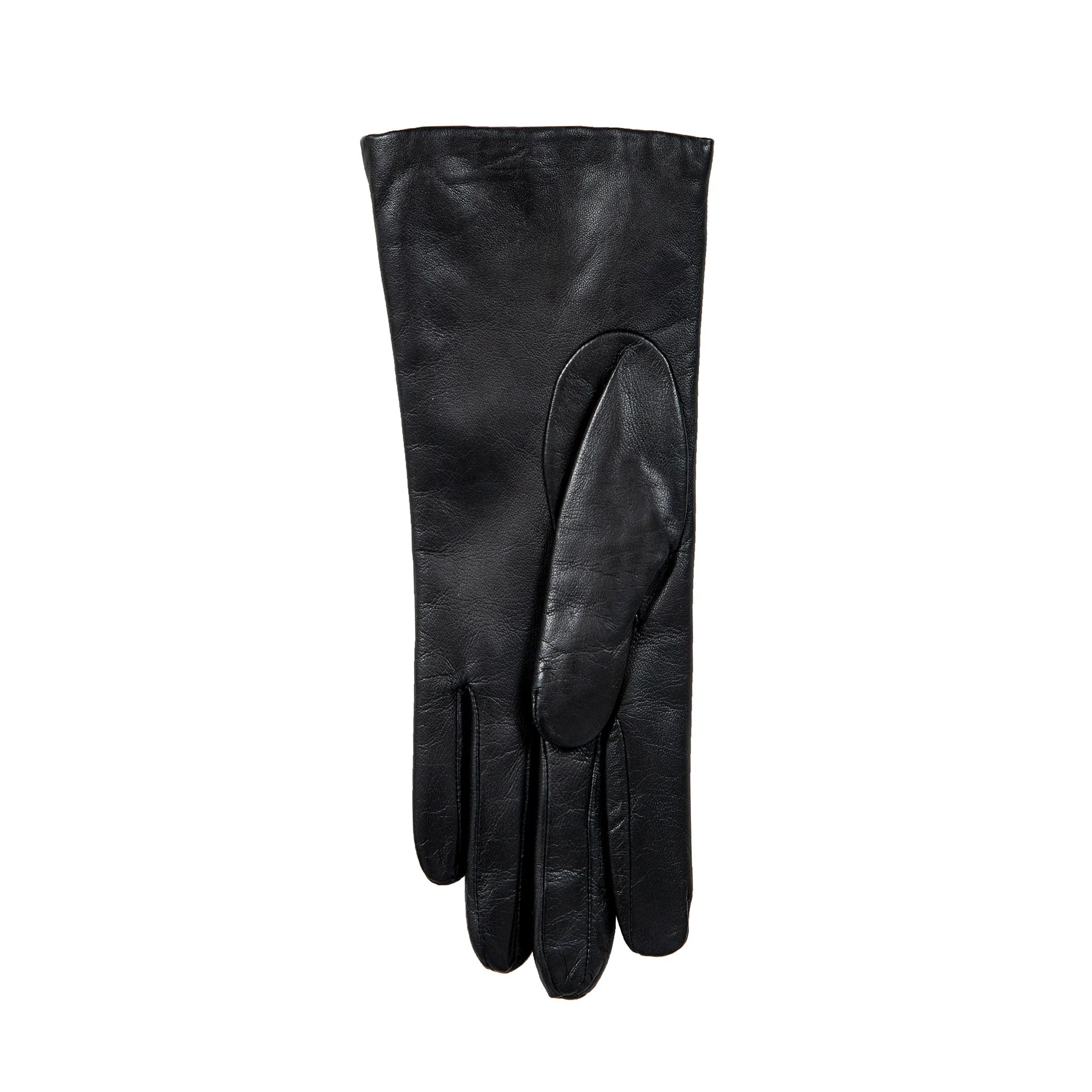 Women's Three-Point Cashmere-Lined Leather Gloves - Image 5