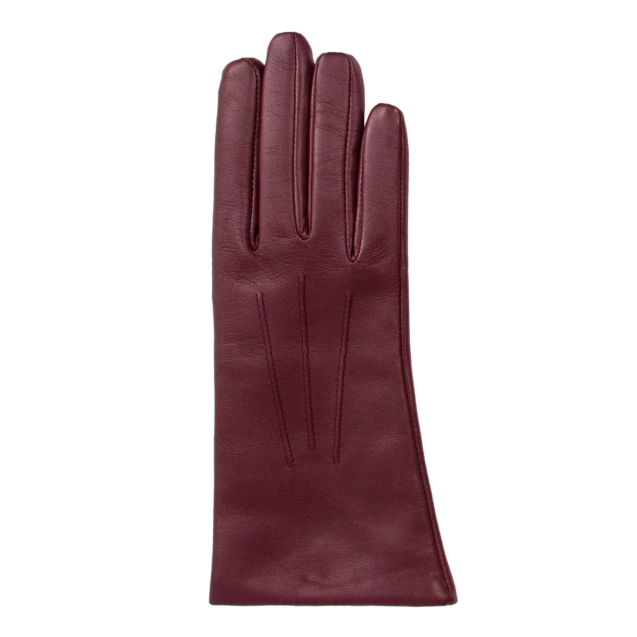 Women's Three-Point Cashmere-Lined Leather Gloves - Image 58