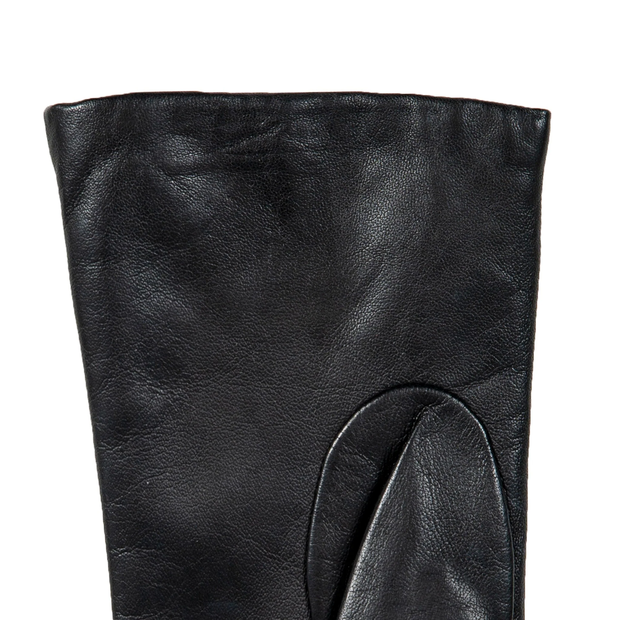 Women's Three-Point Cashmere-Lined Leather Gloves - Image 6
