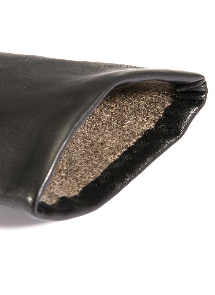 Women's Three-Point Cashmere-Lined Shorter-Finger Leather Gloves - Image 4
