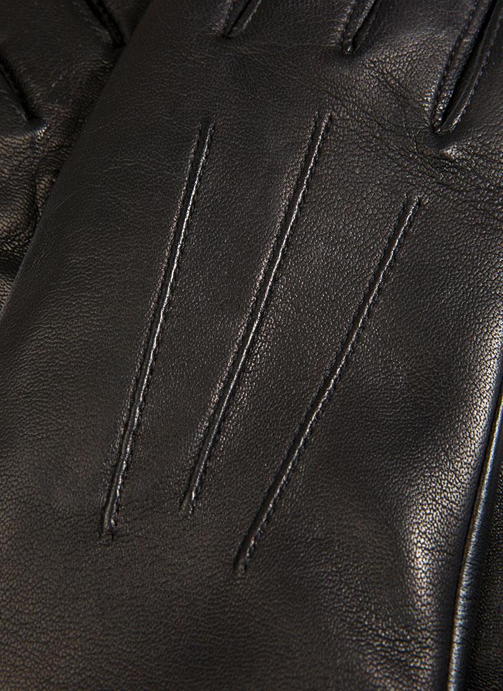 Women's Heritage Touchscreen Three-Point Cashmere-Lined Leather Gloves - Image 4