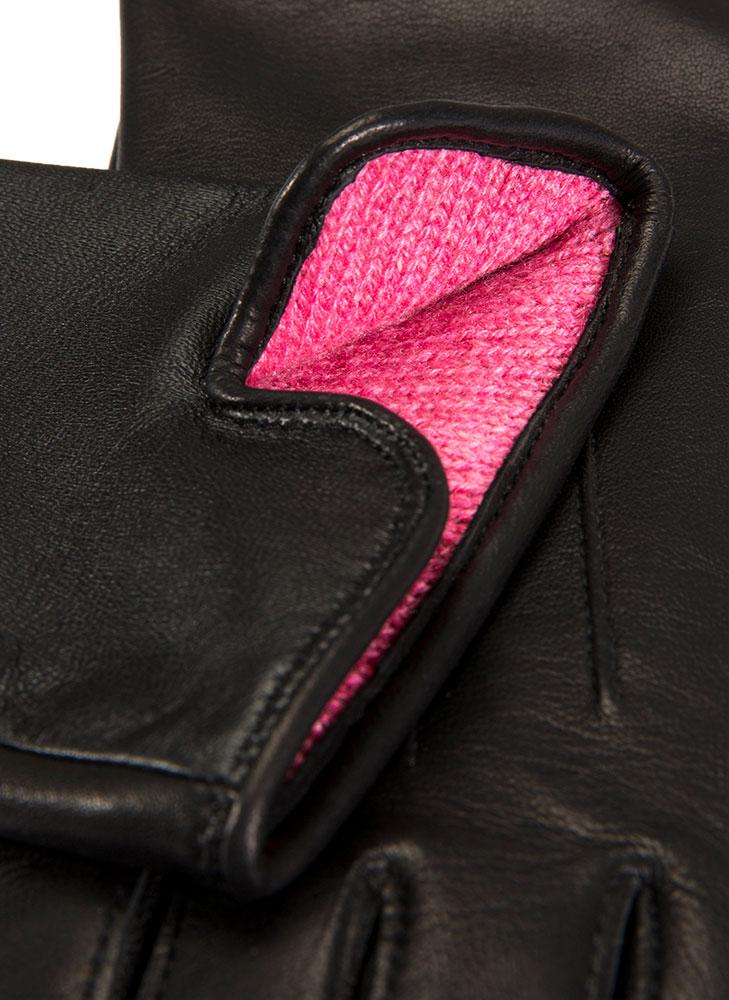 Women's Heritage Touchscreen Three-Point Cashmere-Lined Leather Gloves - Image 5